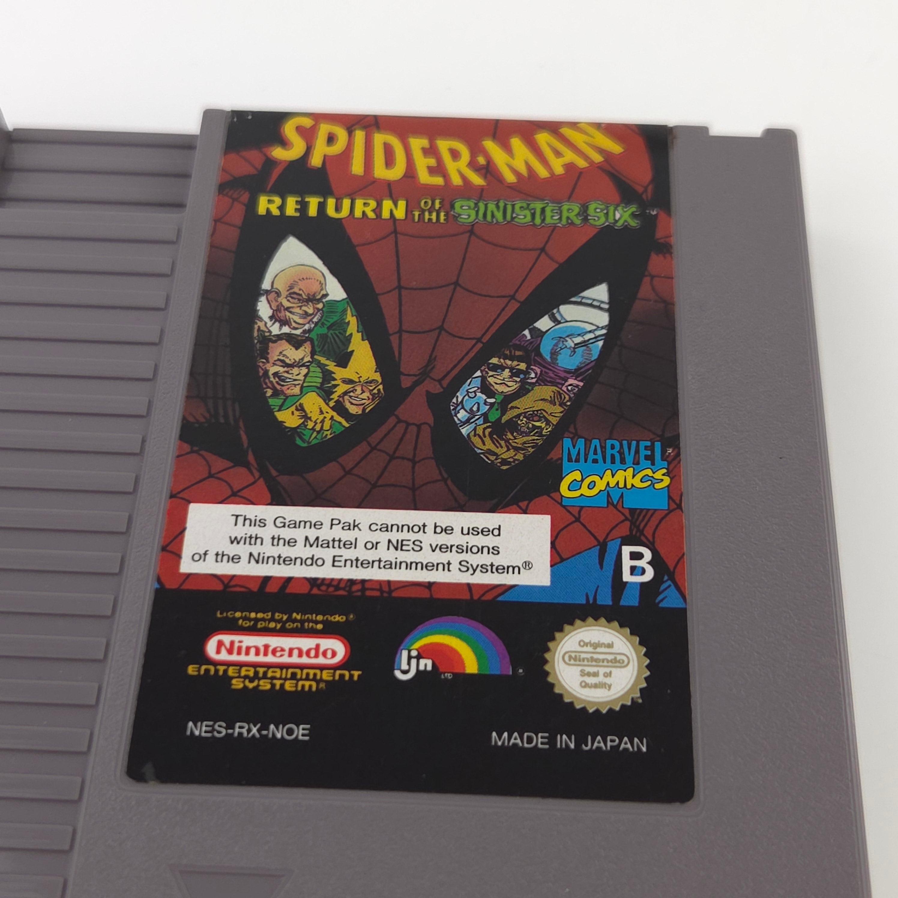 NES Spiel Spider-Man Return of the Sinister Six Modul NOE