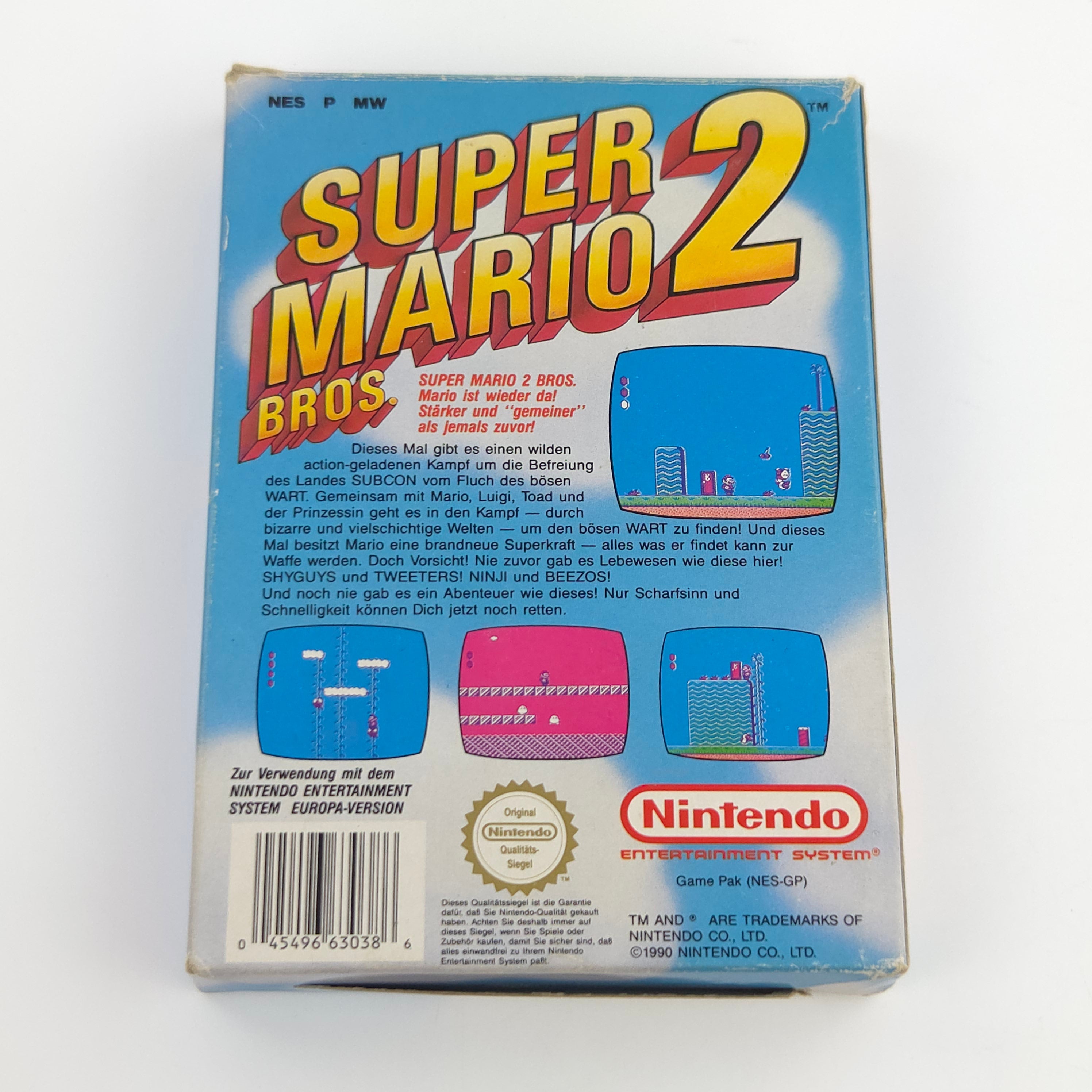 NES Spiel Super Mario Bros. 2 Modul OVP Anleitung NOE