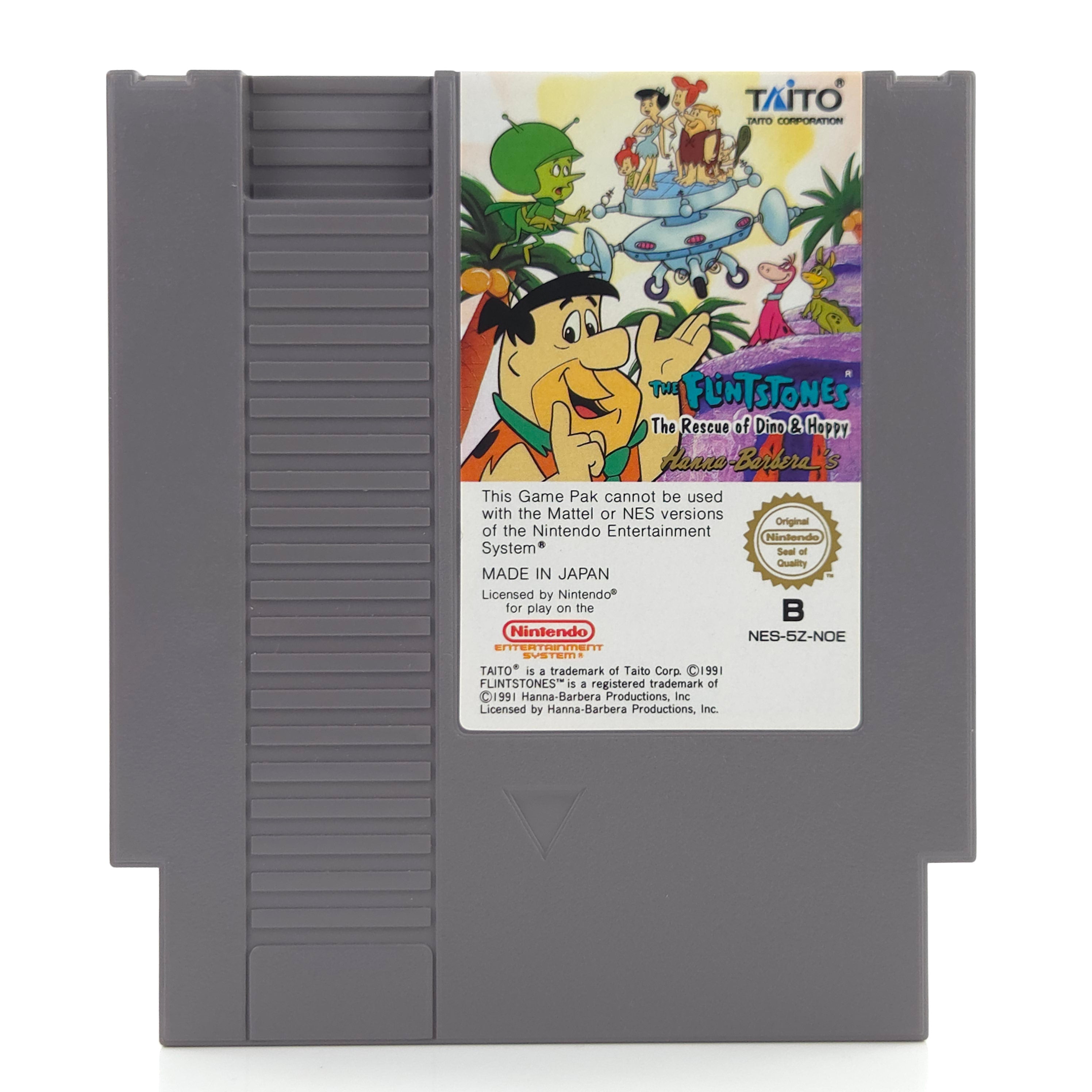 Nintendo NES Spiel The Flintstones Modul Schutzhülle NOE