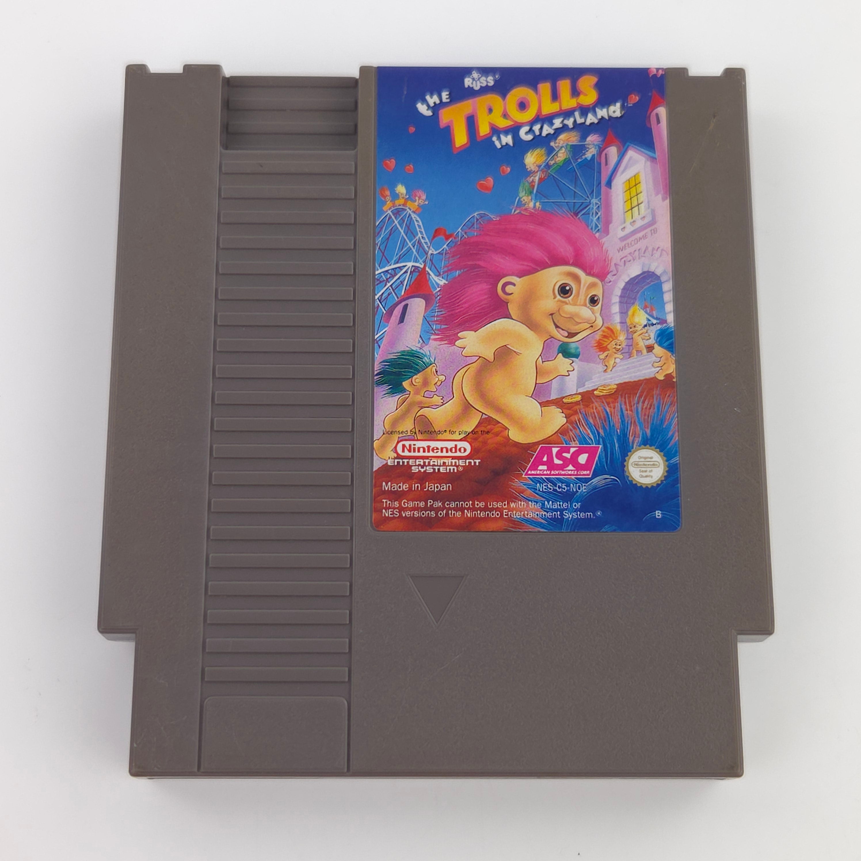 Nintendo NES Spiel The Trolls in Crazyland PAL Modul