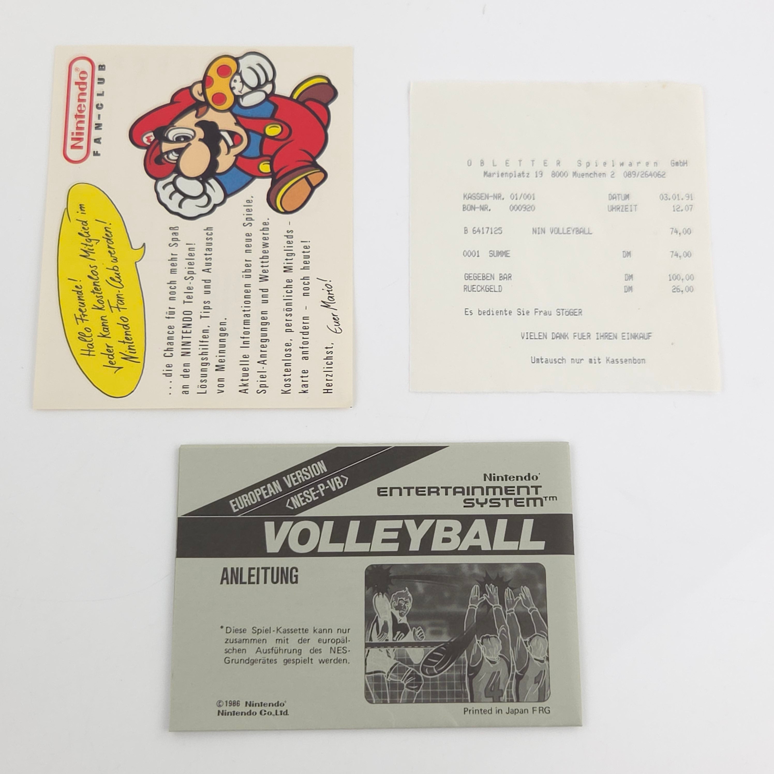 Nintendo NES Spiel – Volley Ball (OVP PAL)