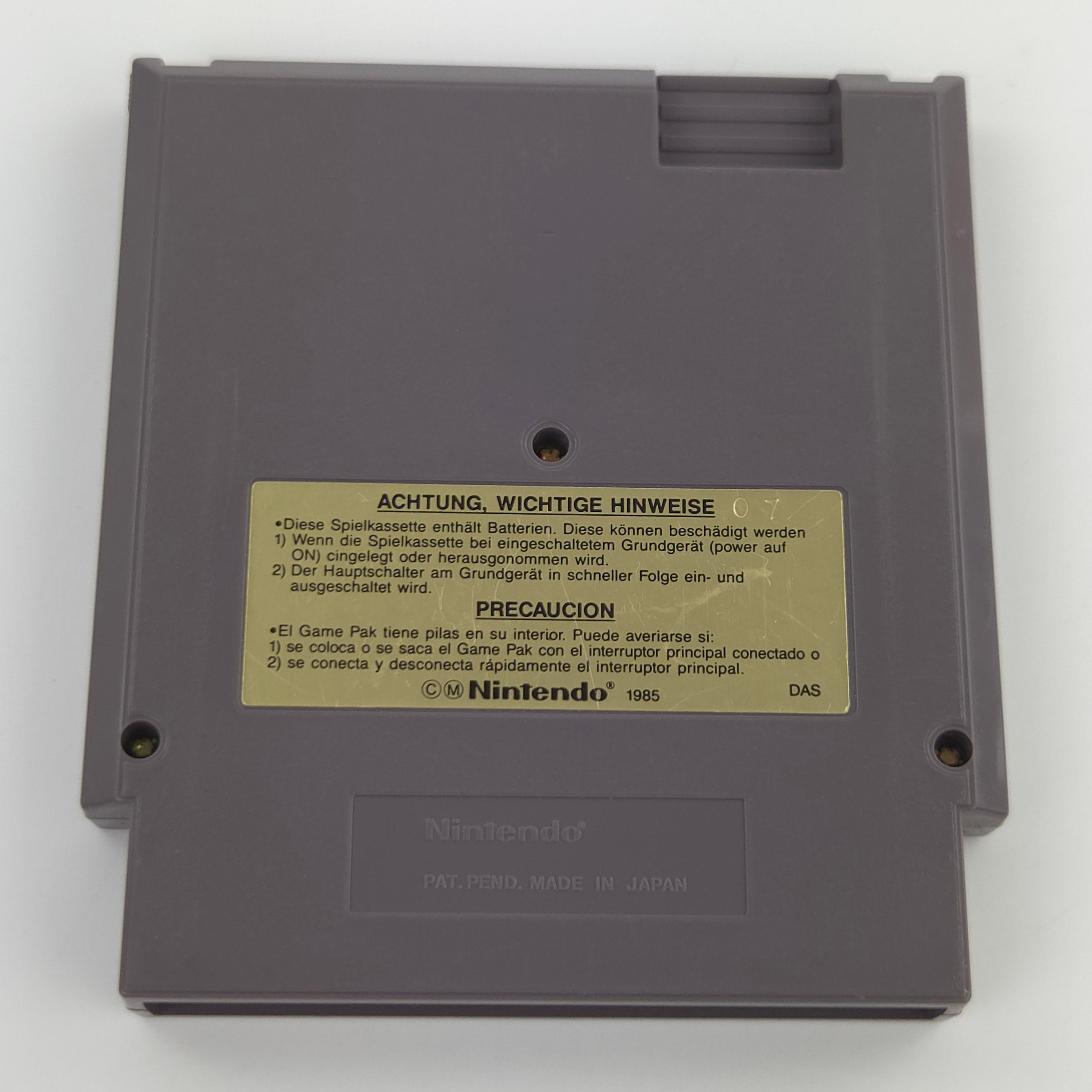 Nintendo NES Spiel Wario Woods Modul Schutzhülle PAL NOE