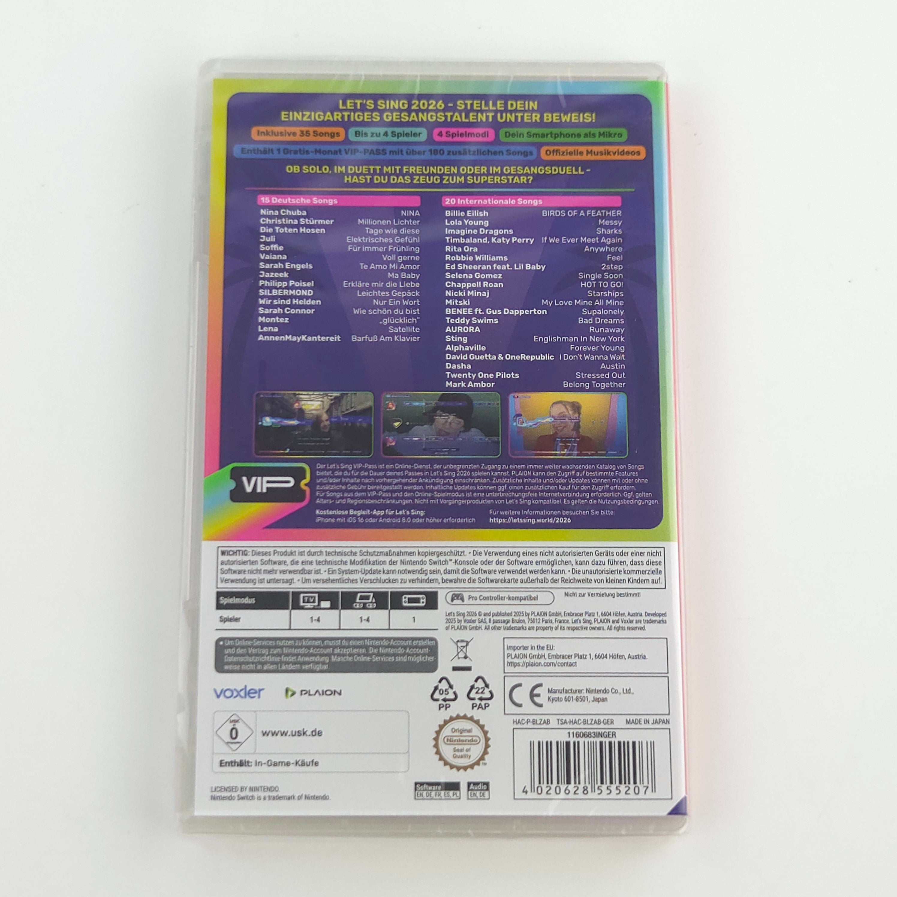 Nintendo Switch Spiel Lets Sing 2026 Neu OVP