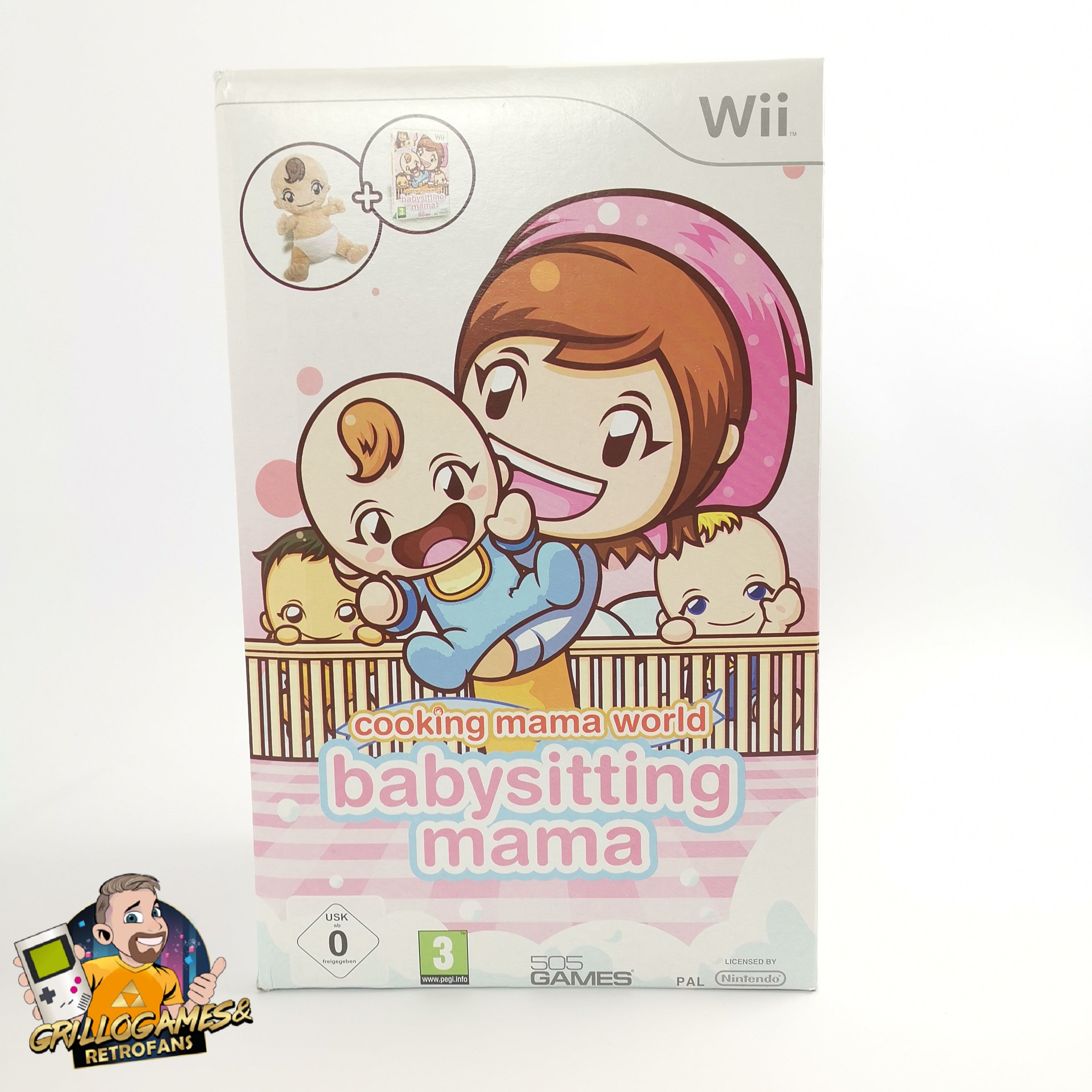 Nintendo Wii Spiel ’ Babysitting Mama inklusive Puppe ’ NEU NEW SEALED OVP
