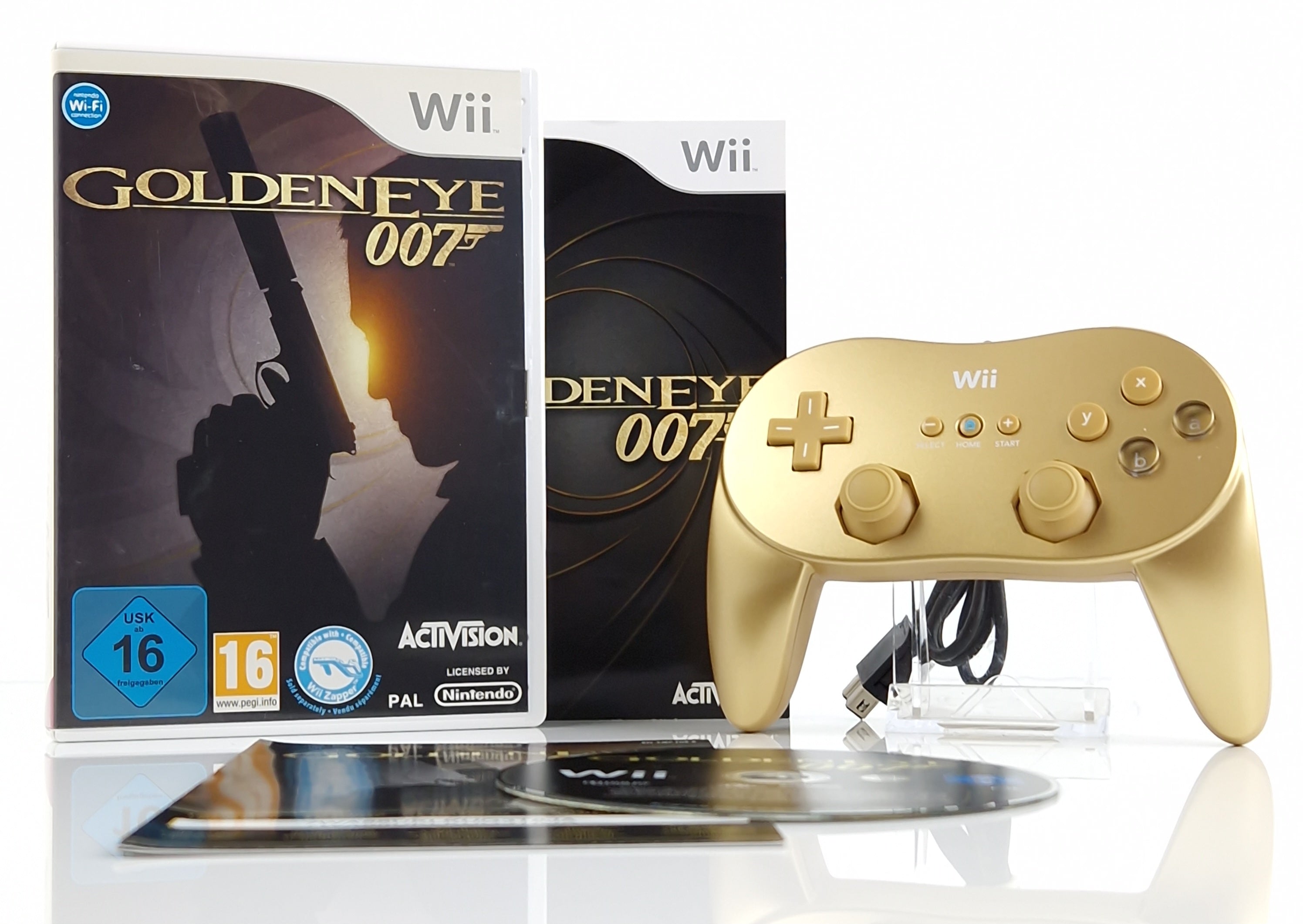 Nintendo Wii Spiel – Goldeneye 007 mit James Bond Gamepad