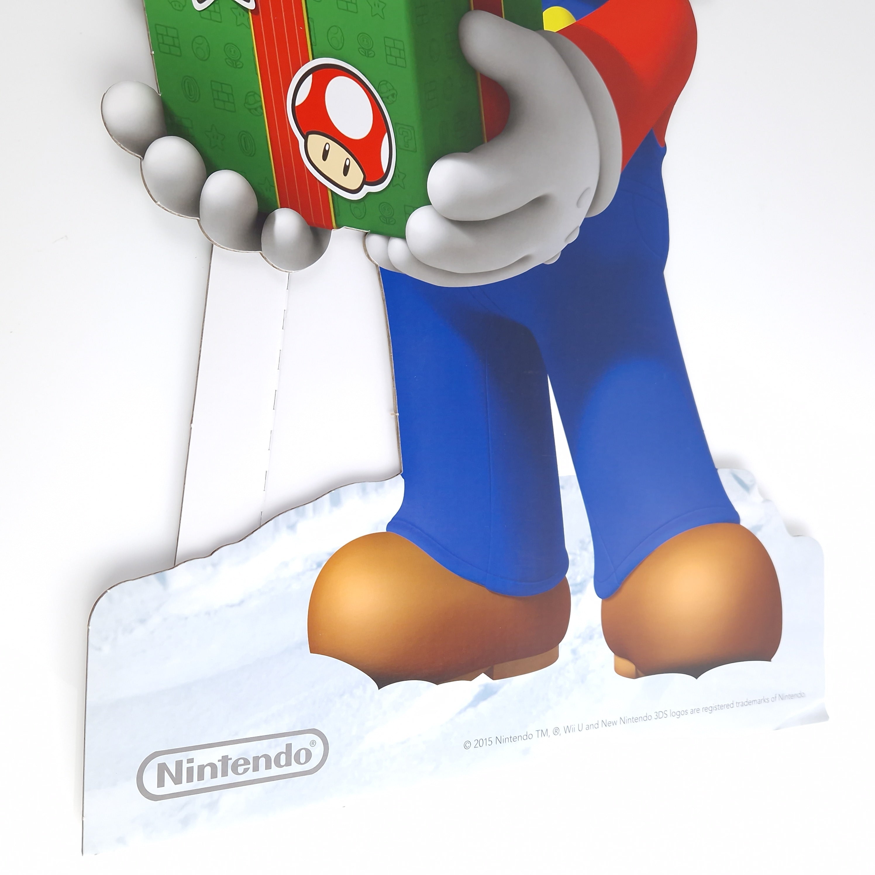 Nintendo Wii U 3DS Promo Store Sign Mario Papp Aufsteller