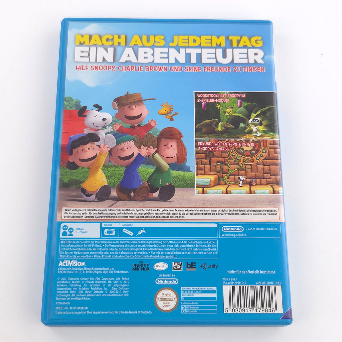 Nintendo Wii U Spiel Snoopys Große Abenteuer OVP