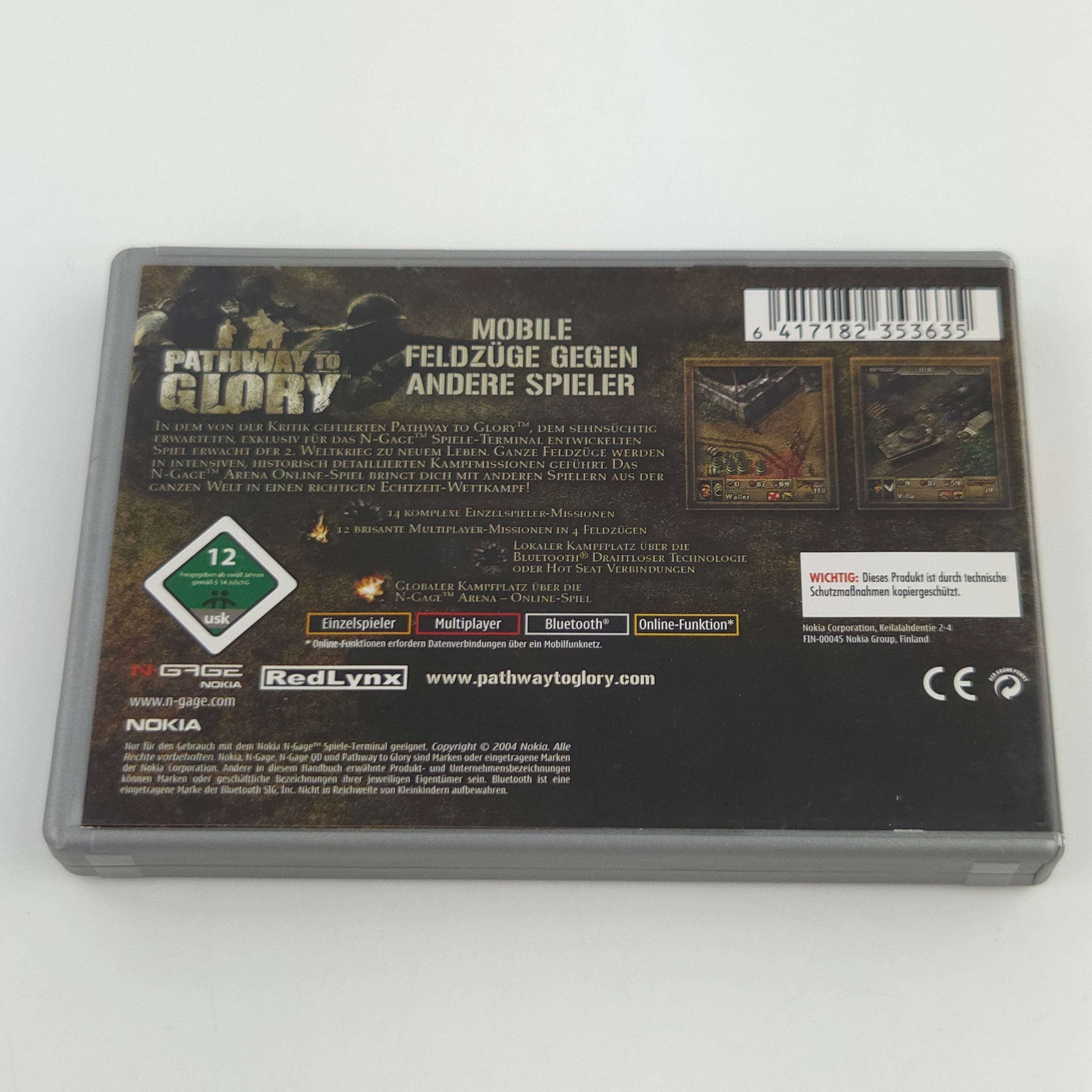 Nokia N-Gage Spiel Pathway to Glory OVP DE