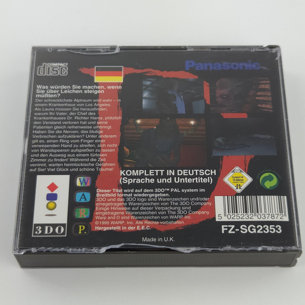 Panasonic 3DO Spiel D Horror OVP PAL