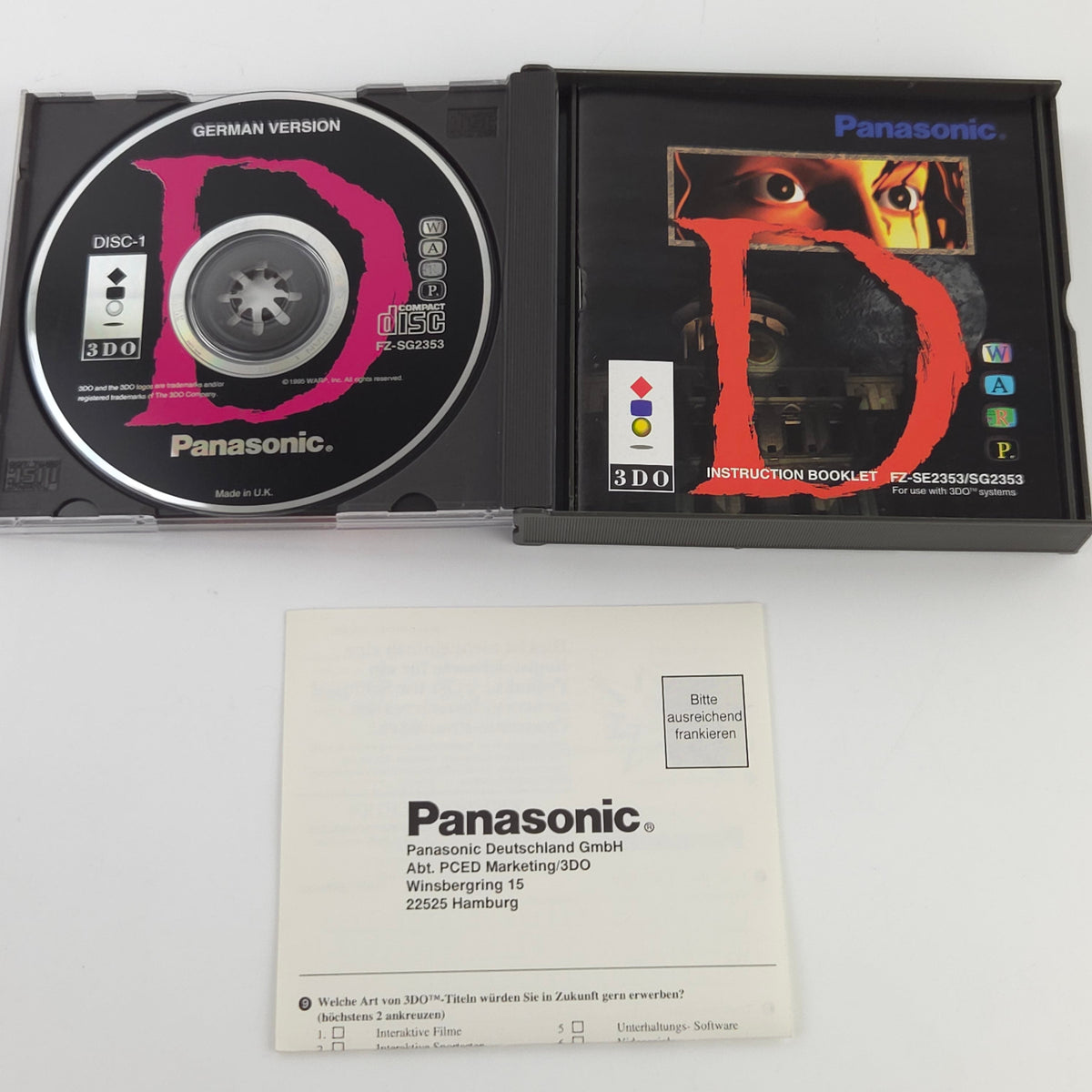 Panasonic 3DO Spiel D Horror OVP PAL