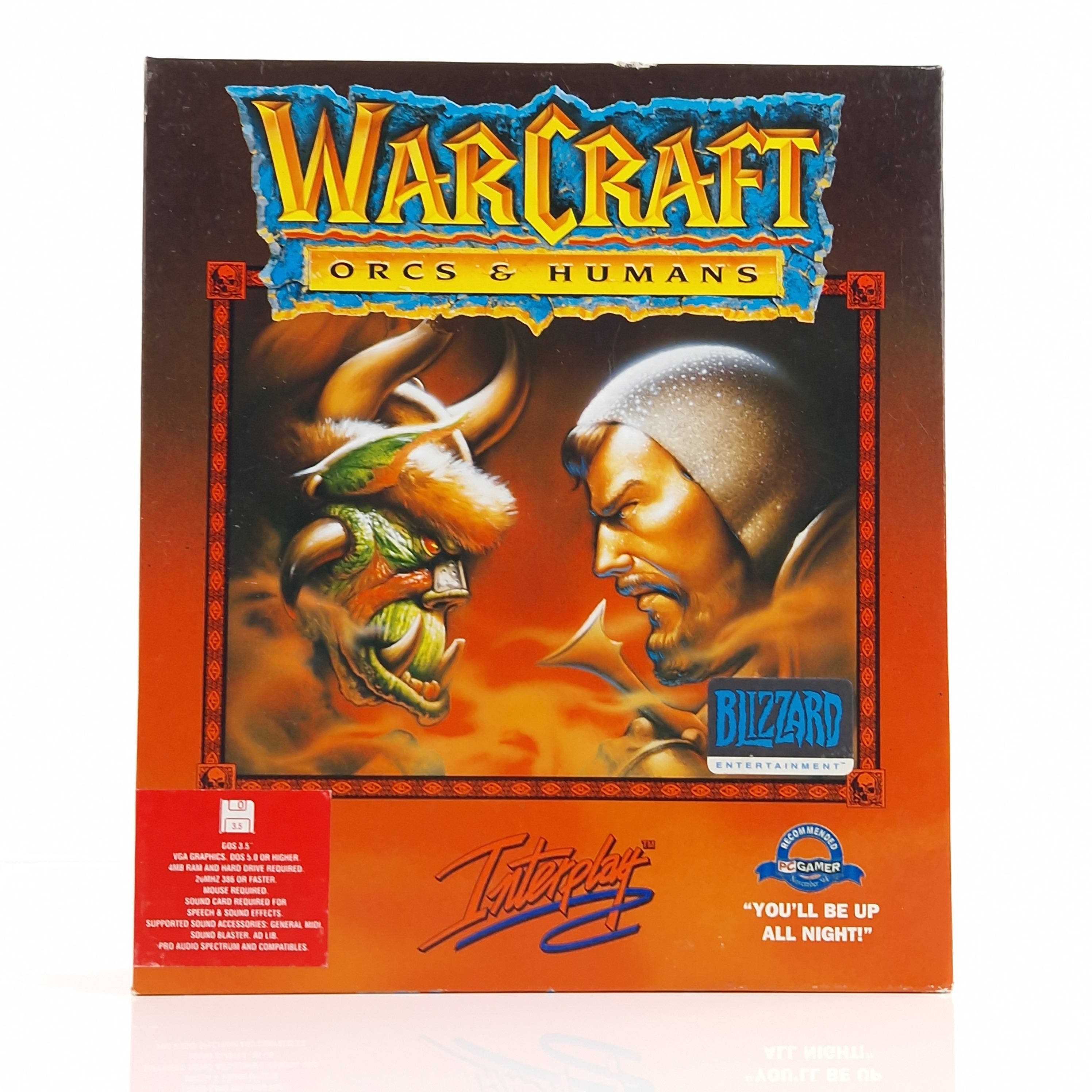 PC Spiel – Warcraft Orcs Humans Big Box OVP DOS 3.5