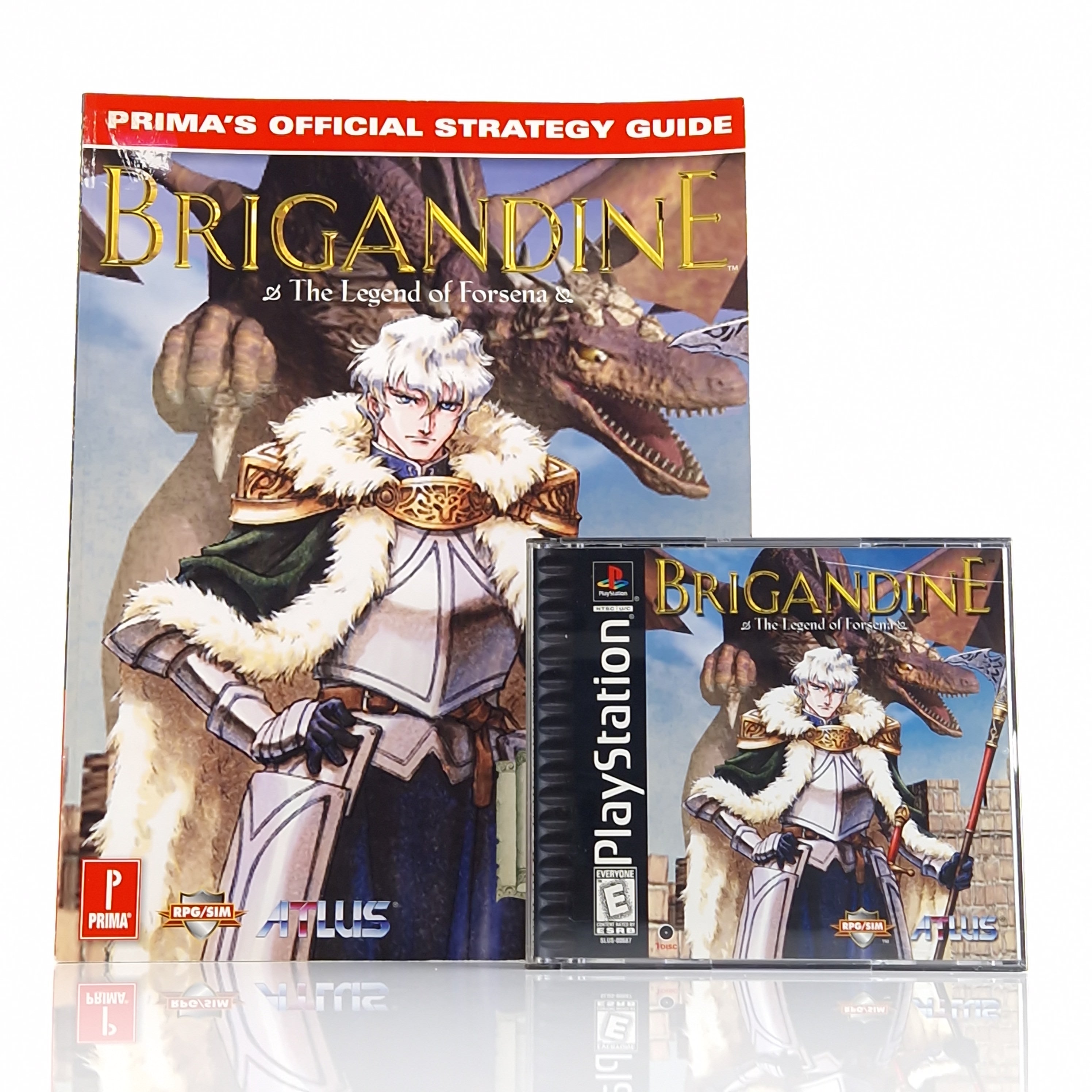 Playstation 1 Spiel – Brigandine mit Strategy Guide OVP