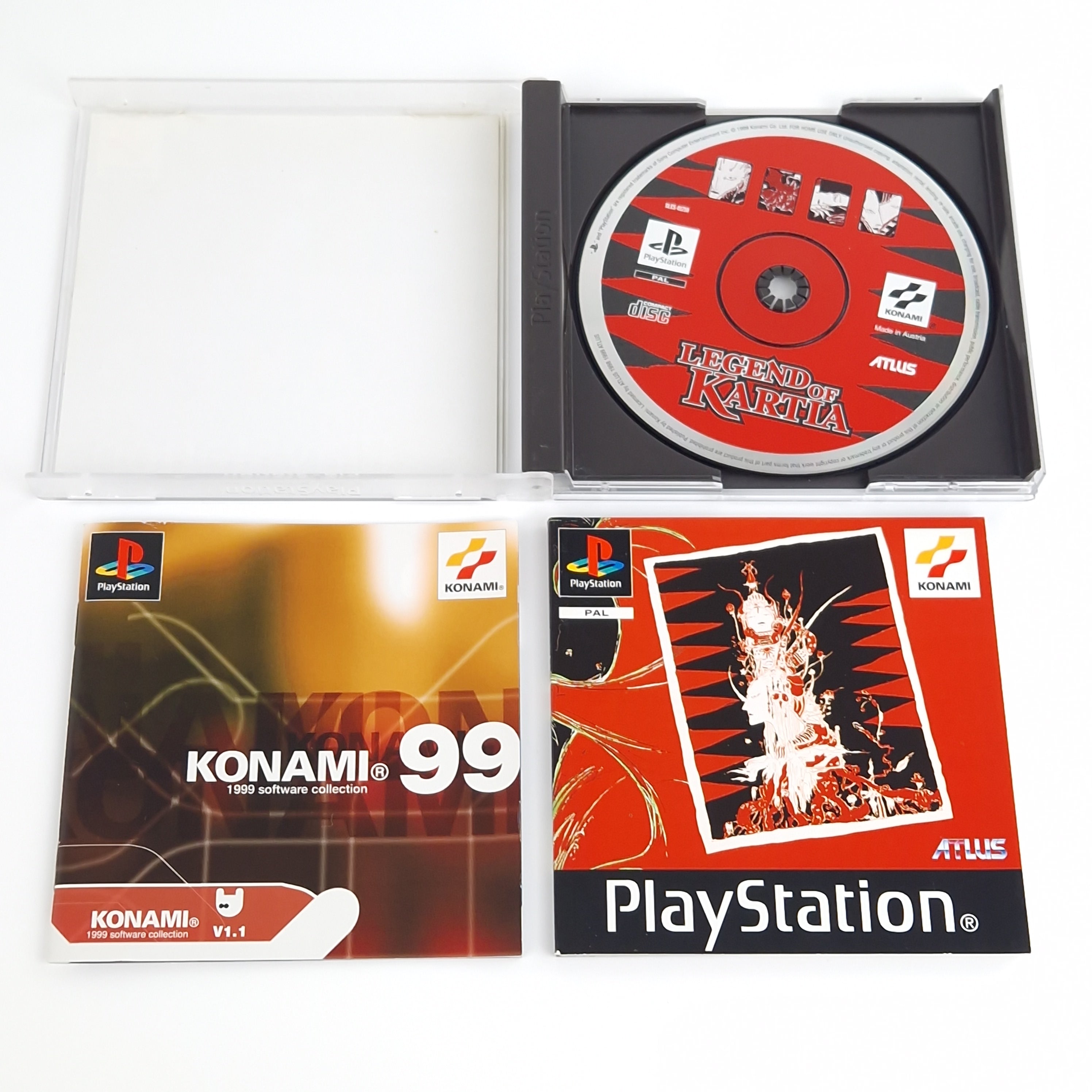 Playstation 1 Spiel – Legend of Kartia mit Strategy Guide