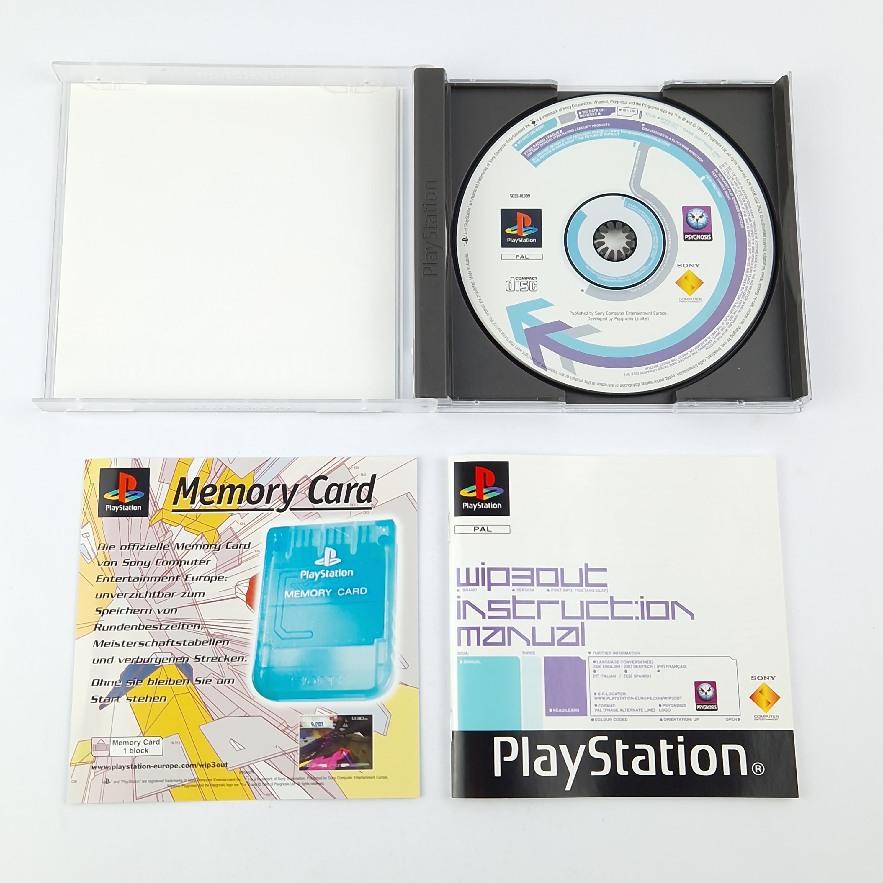 Playstation 1 Spiel – Wipeout OVP PAL PS1 PSX