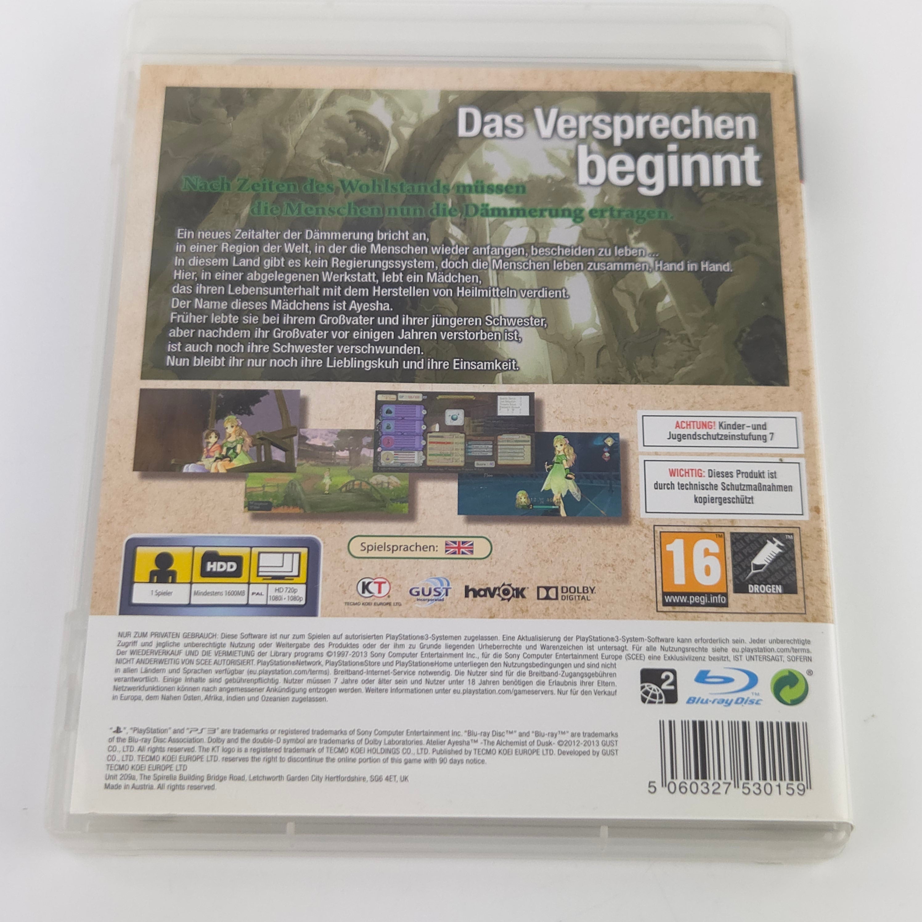 Playstation 3: Atelier Ayesha The Alchemist of Dusk - Sony PS3 OVP (DE PAL)