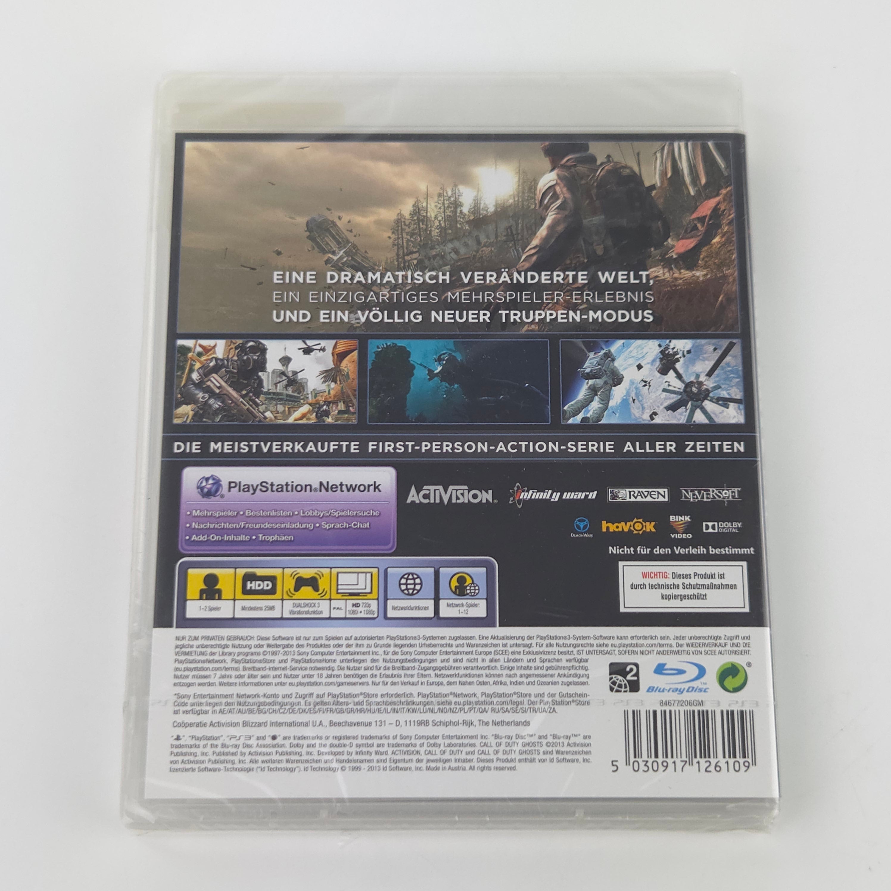 Playstation 3 Spiel Call of Duty Ghosts Neu OVP