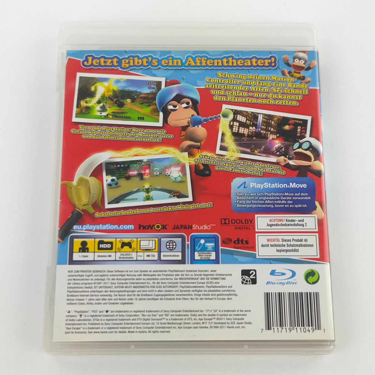 PlayStation 3 Spiel Ape Escape OVP PAL