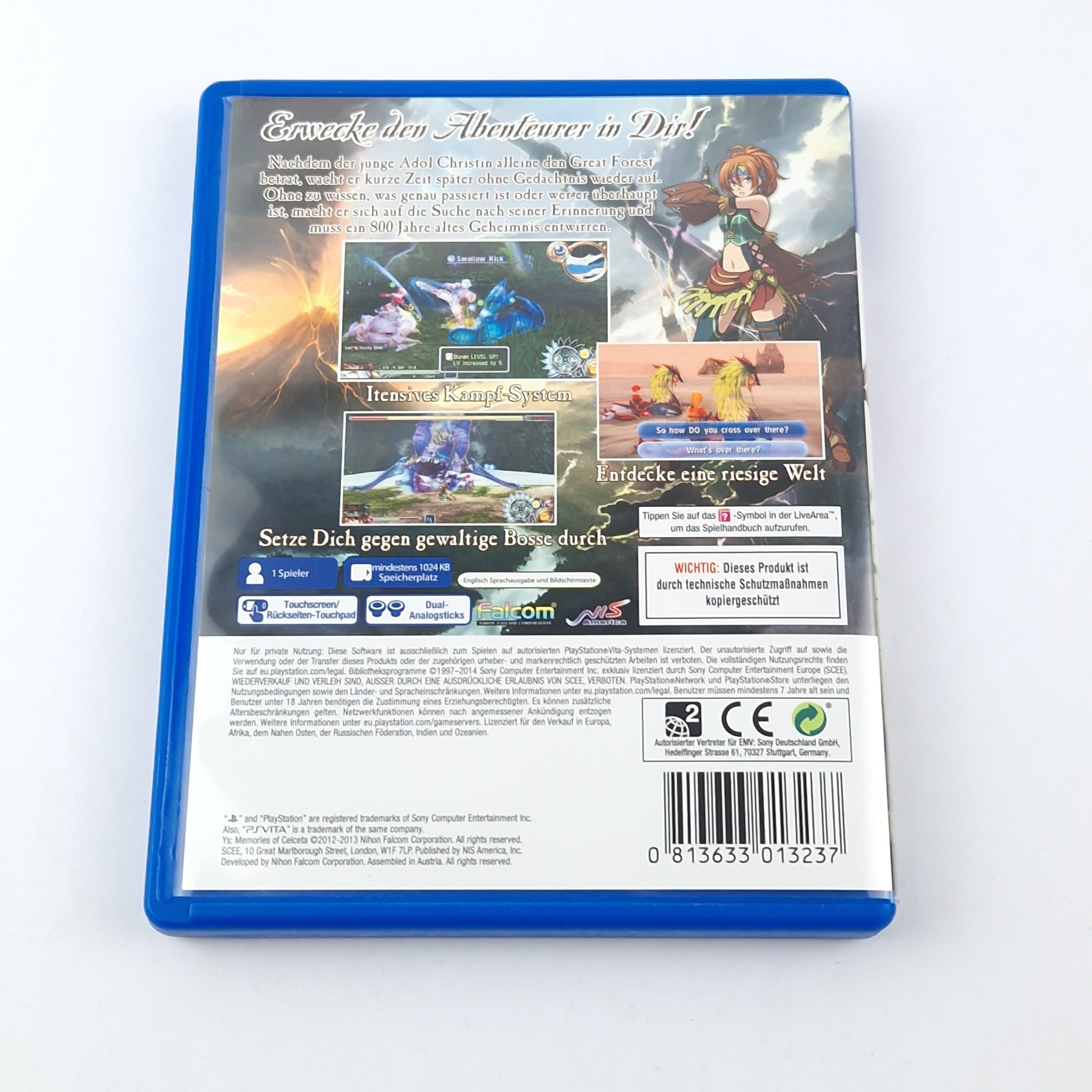 PSVITA Spiel: Ys Memories of Celceta - OVP PAL / SONY Playstation VITA