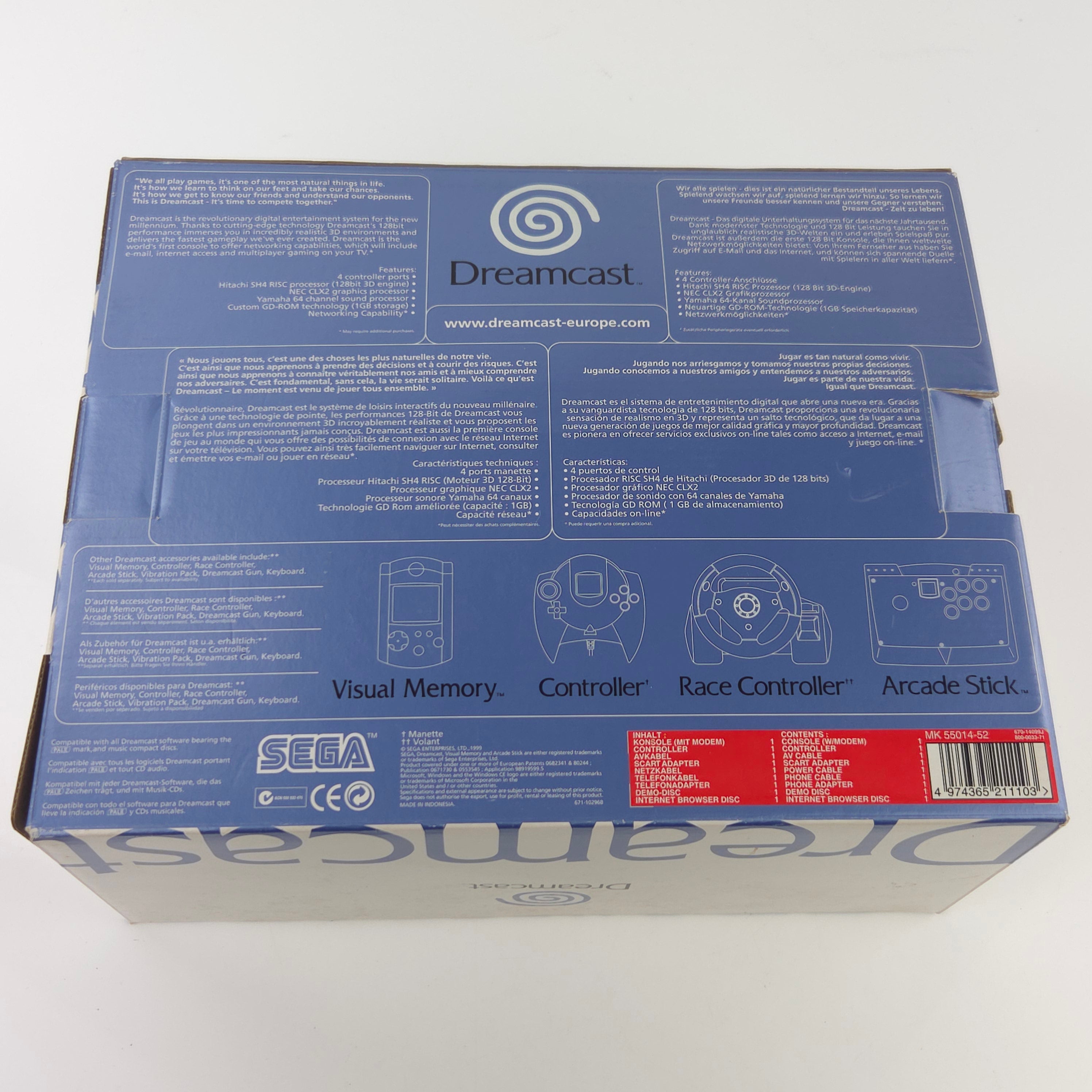 Sega Dreamcast Konsole OVP gelb PAL gebraucht