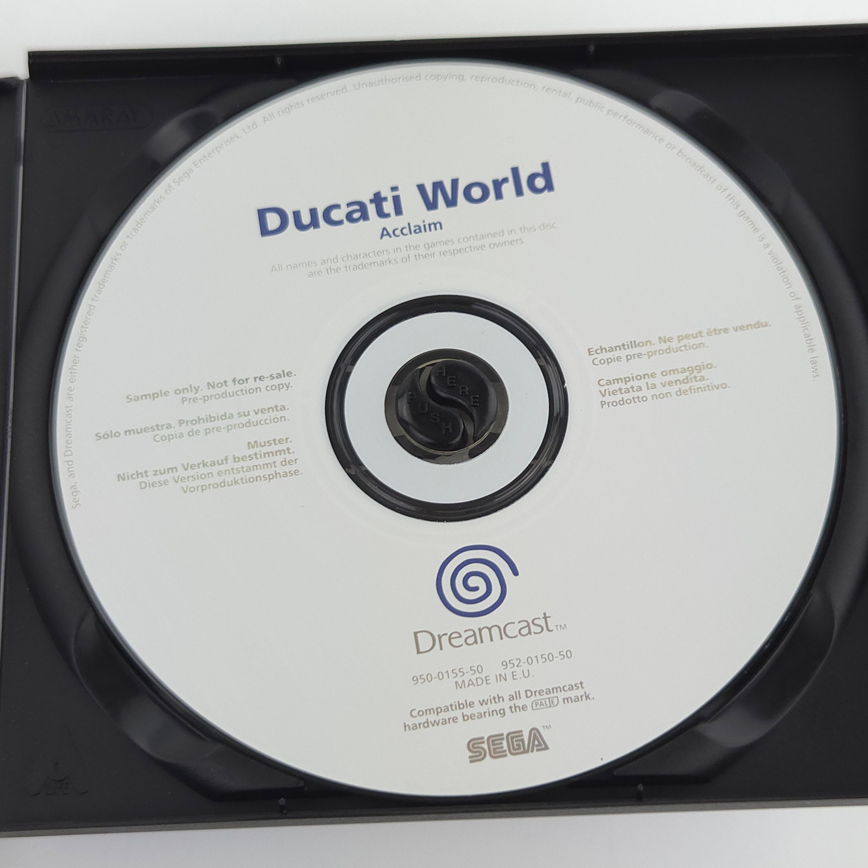 Sega Dreamcast Spiel Ducati World White Label Promo OVP