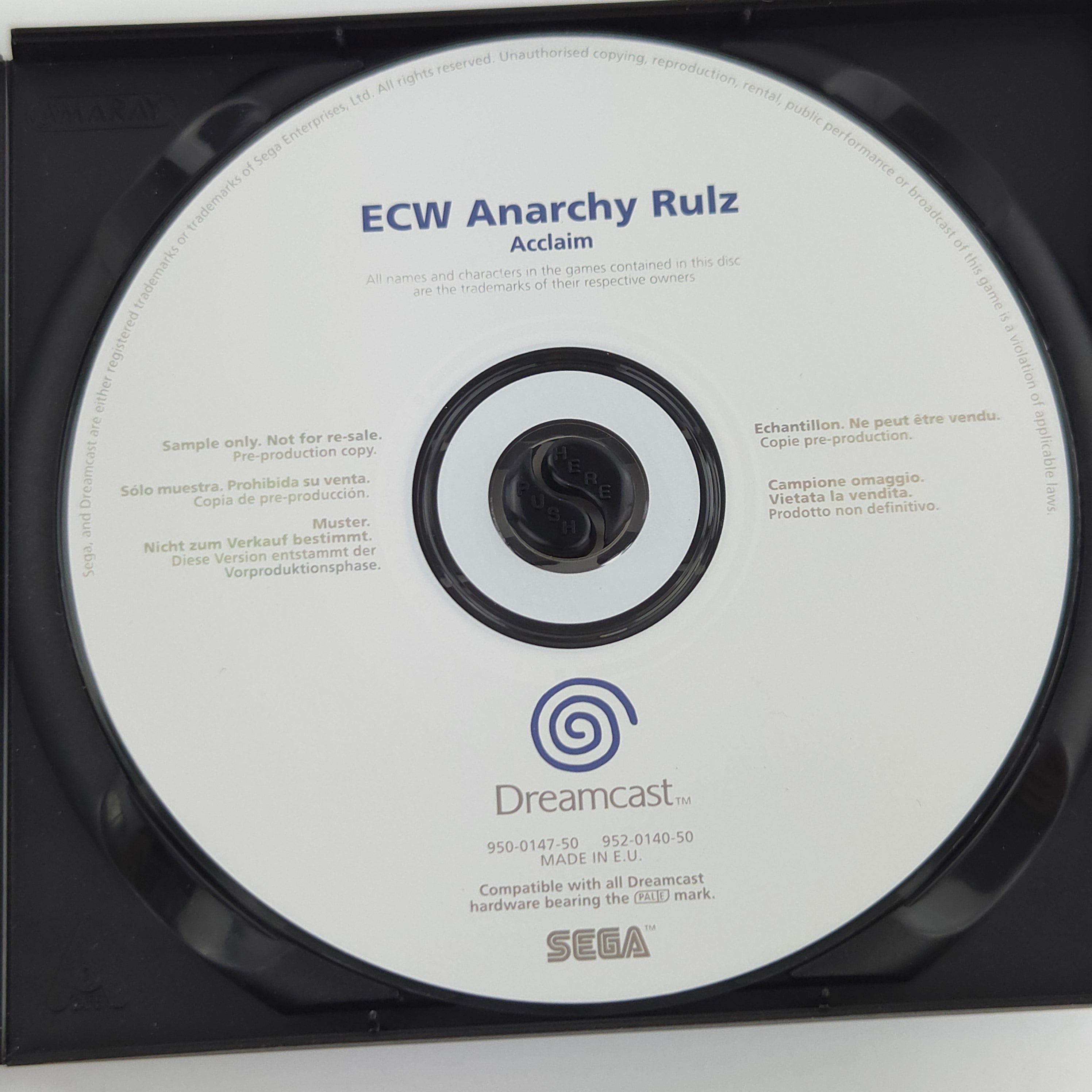 Sega Dreamcast Spiel ECW Anarchy Rulz White Label Promo