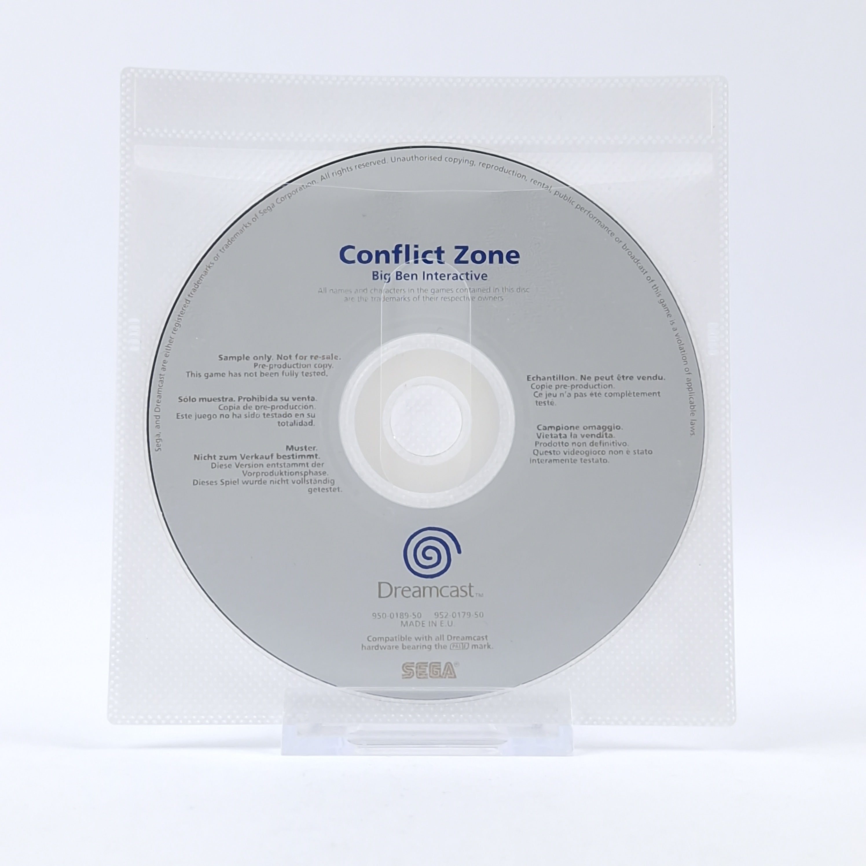 Sega Dreamcast Spiel – Conflict Zone Promo Presse Spiel