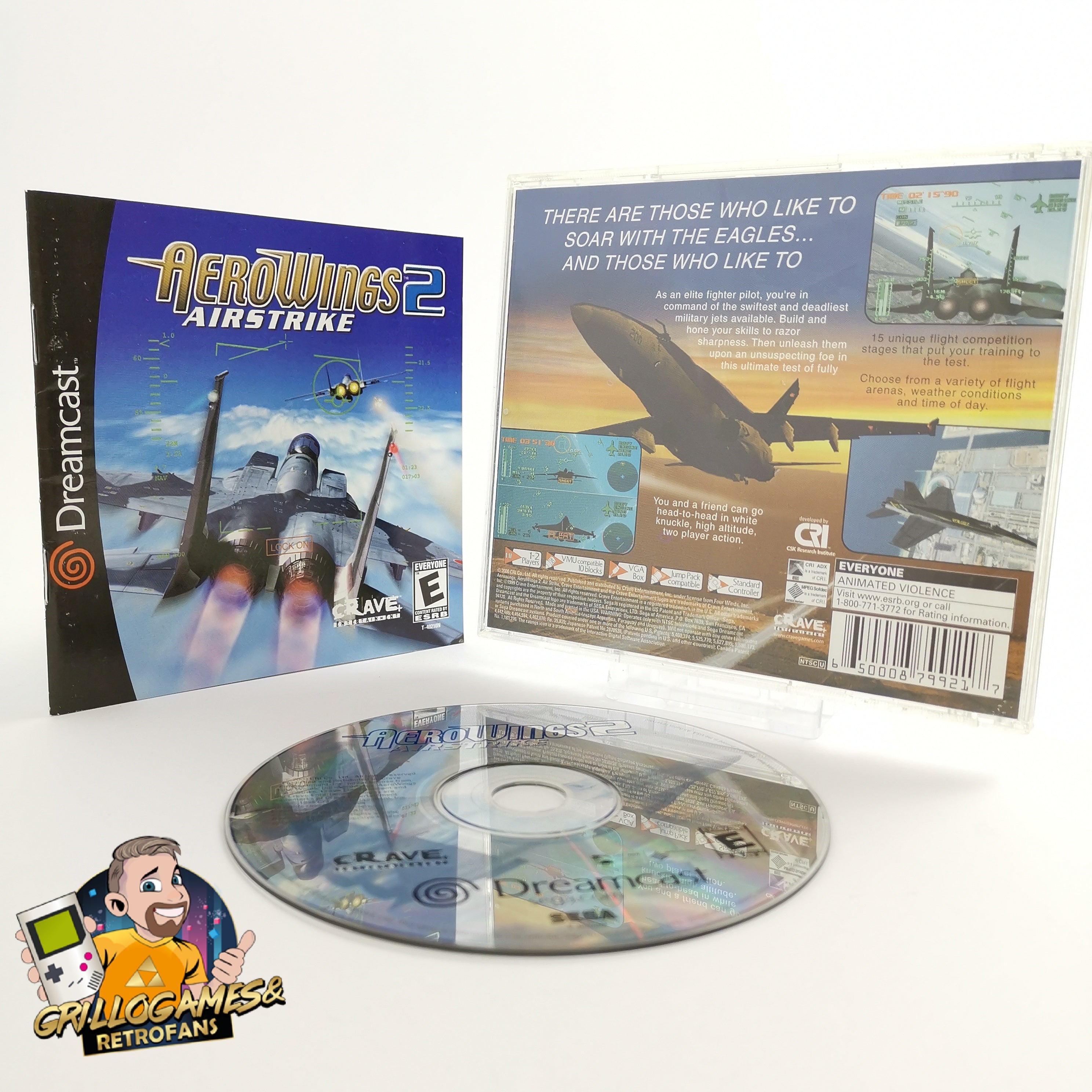 Sega Dreamcast Spiel – Aero Wings 2 Airstrike (NTSC-U/C)