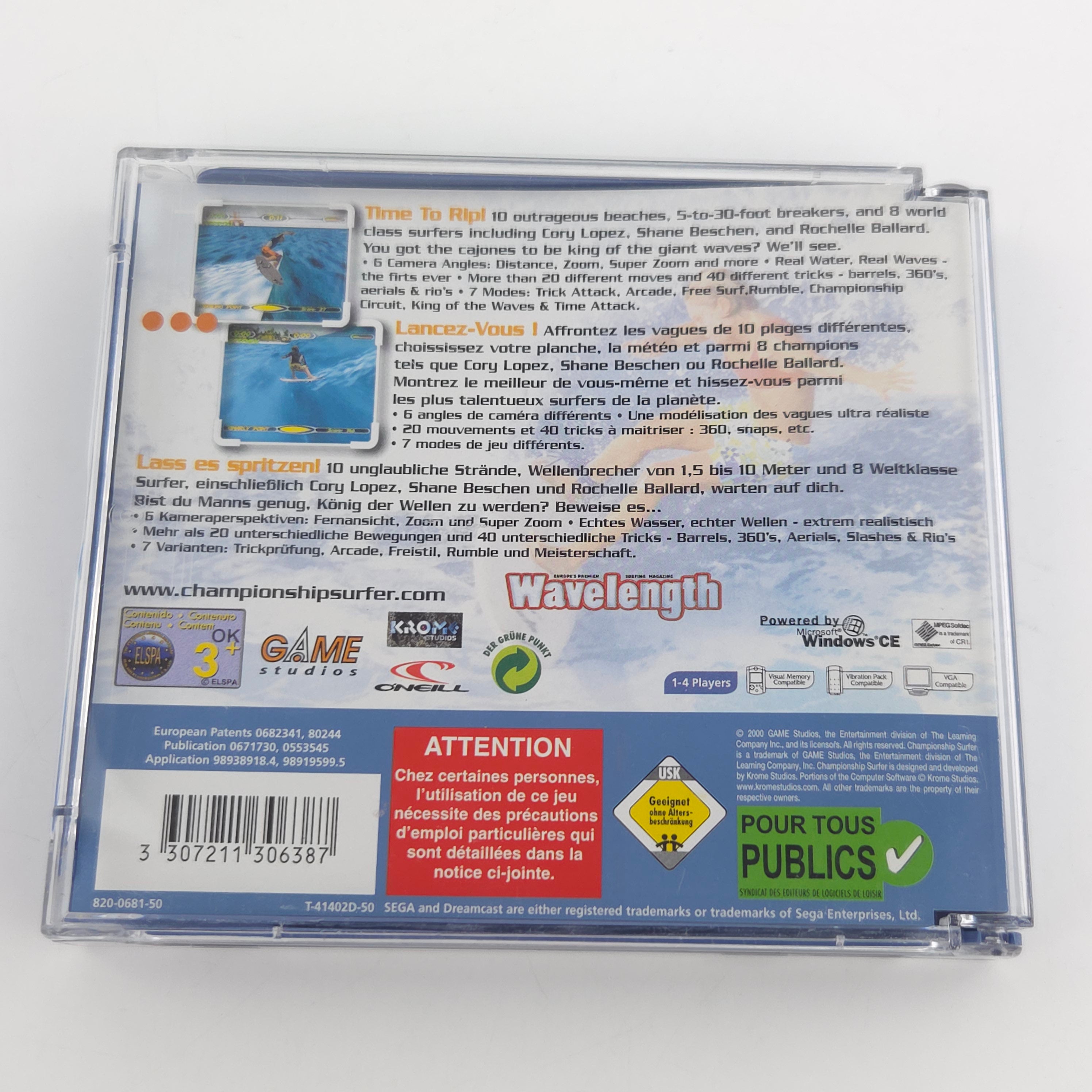 Sega Dreamcast Spiel Championship Surfer DC OVP PAL EUR