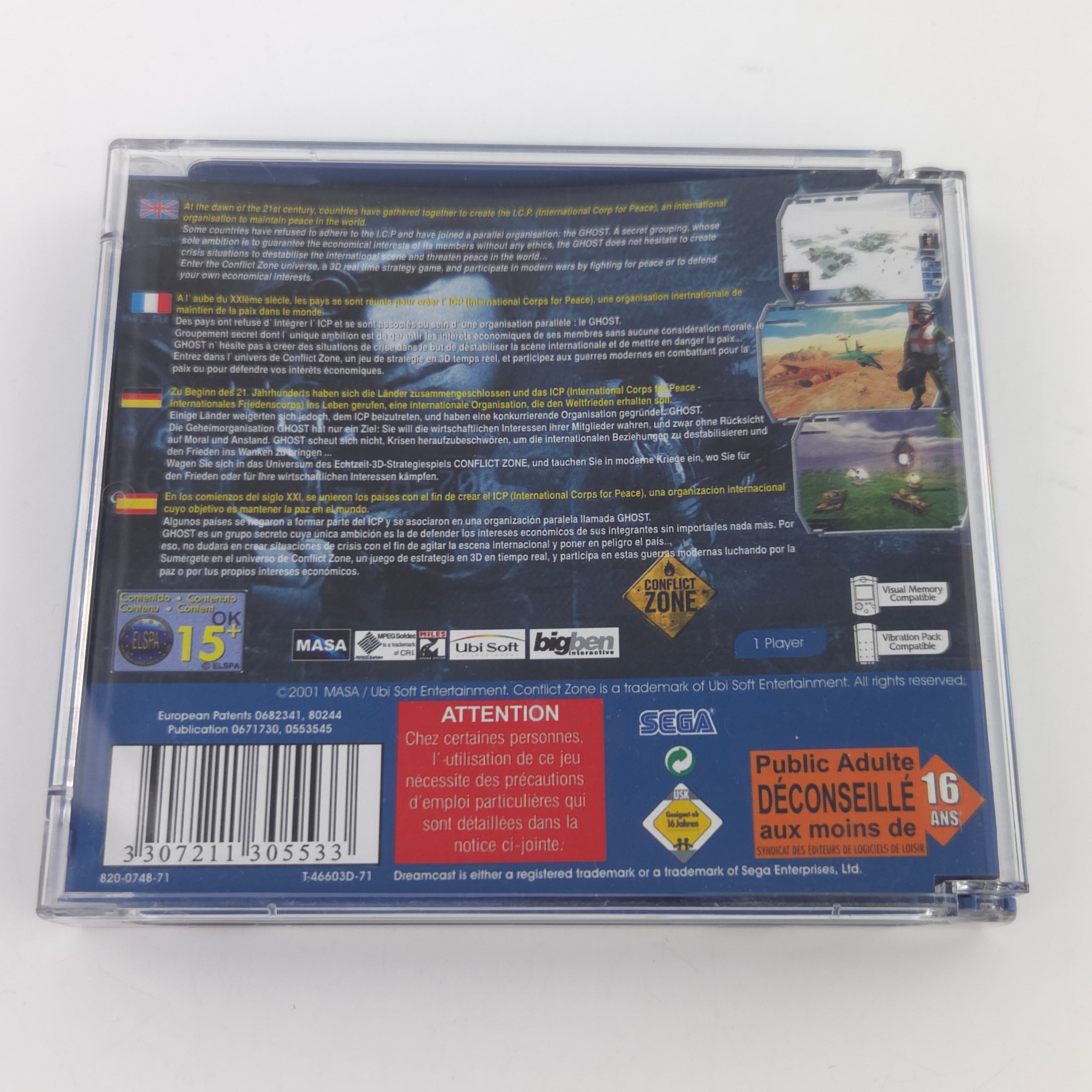 Sega Dreamcast Spiel Conflict Zone OVP CIB PAL EUR
