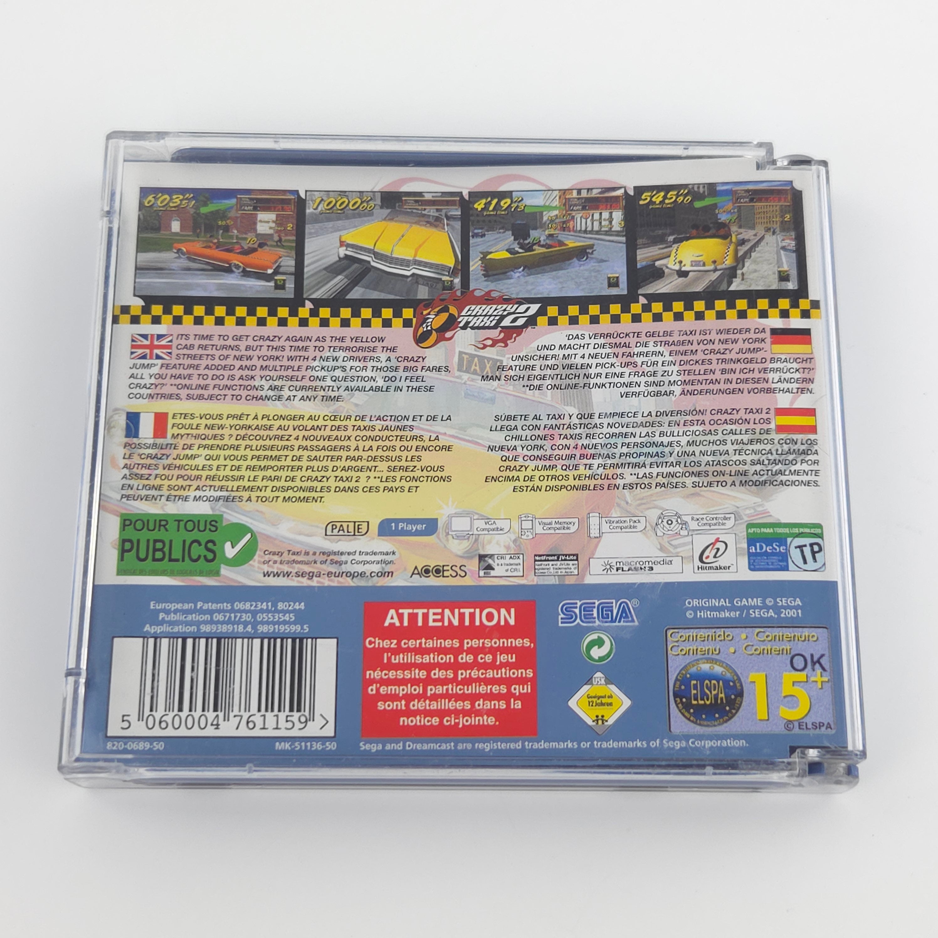 Sega Dreamcast Spiel Crazy Taxi 2 OVP PAL EUR DC