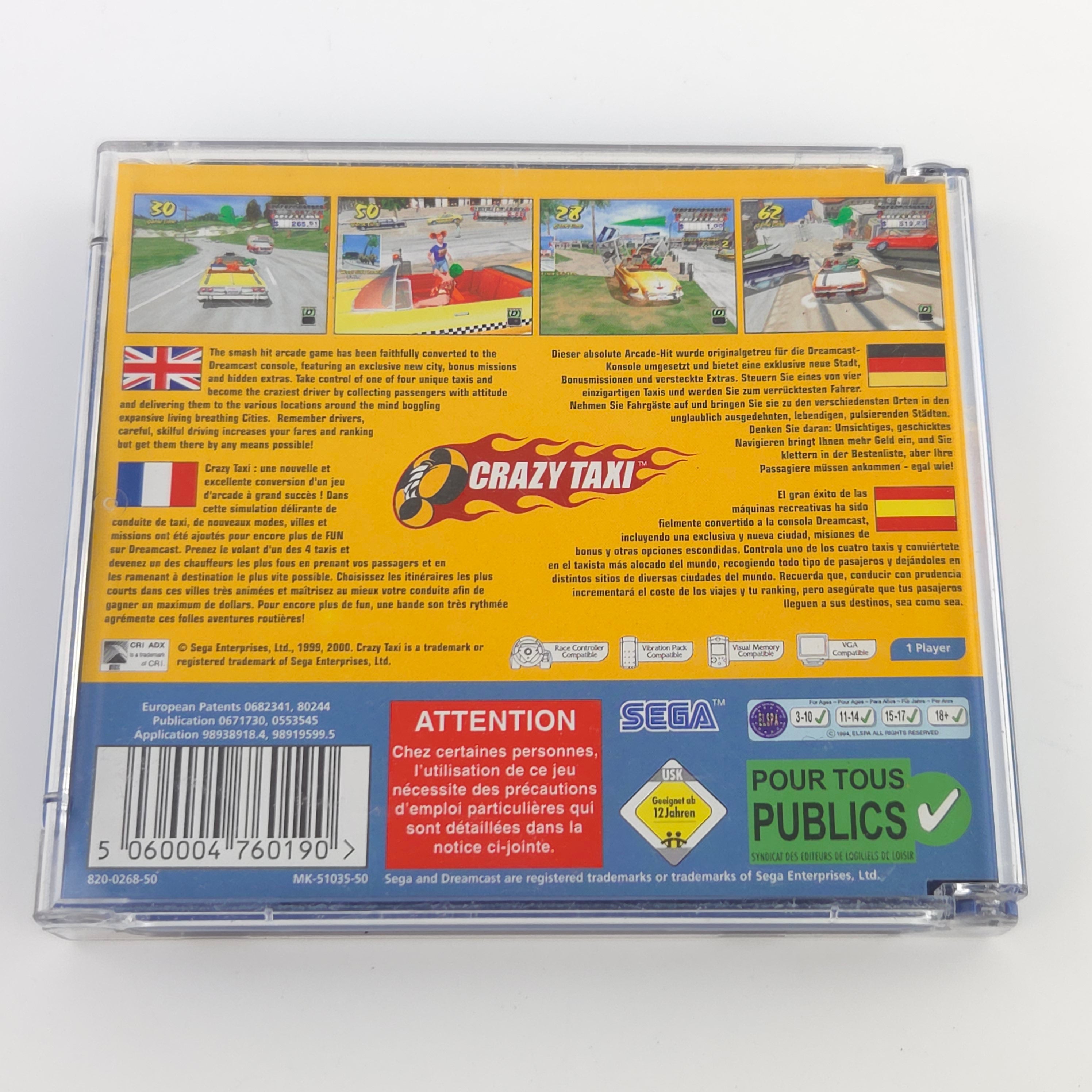 Sega Dreamcast Spiel Crazy Taxi DC OVP PAL EUR