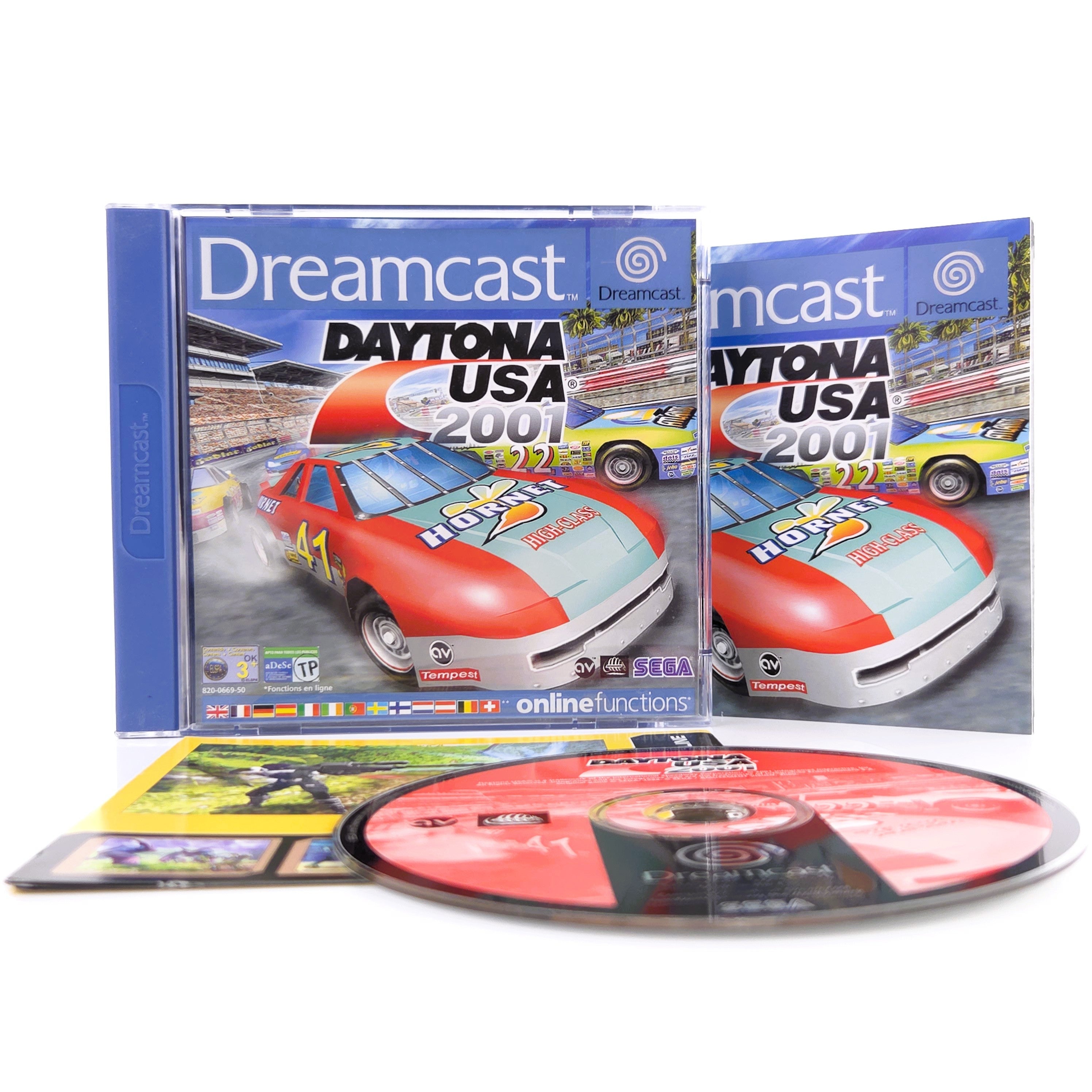Sega Dreamcast Spiel Daytona USA 2001 CIB PAL EUR OVP