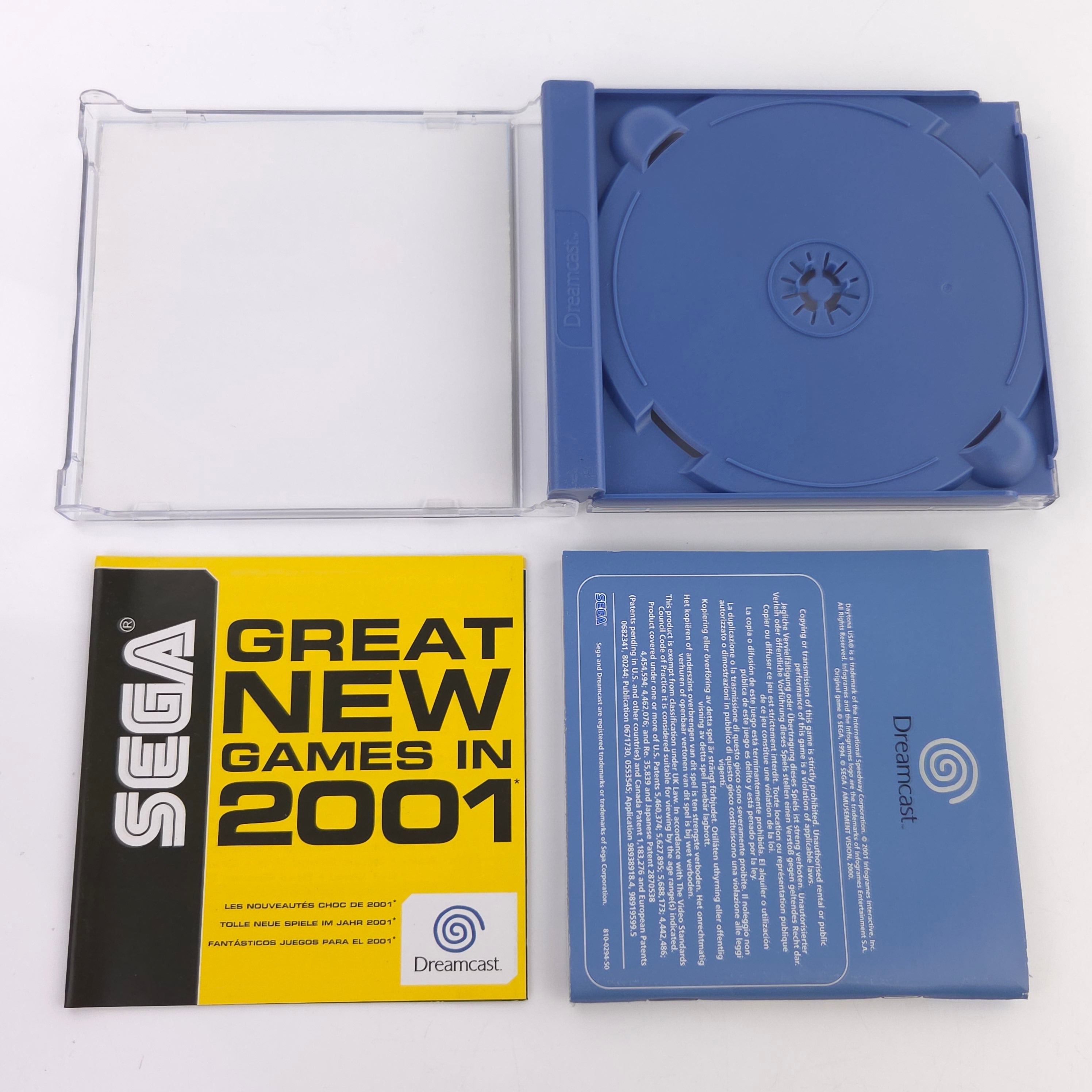 Sega Dreamcast Spiel Daytona USA 2001 CIB PAL EUR OVP