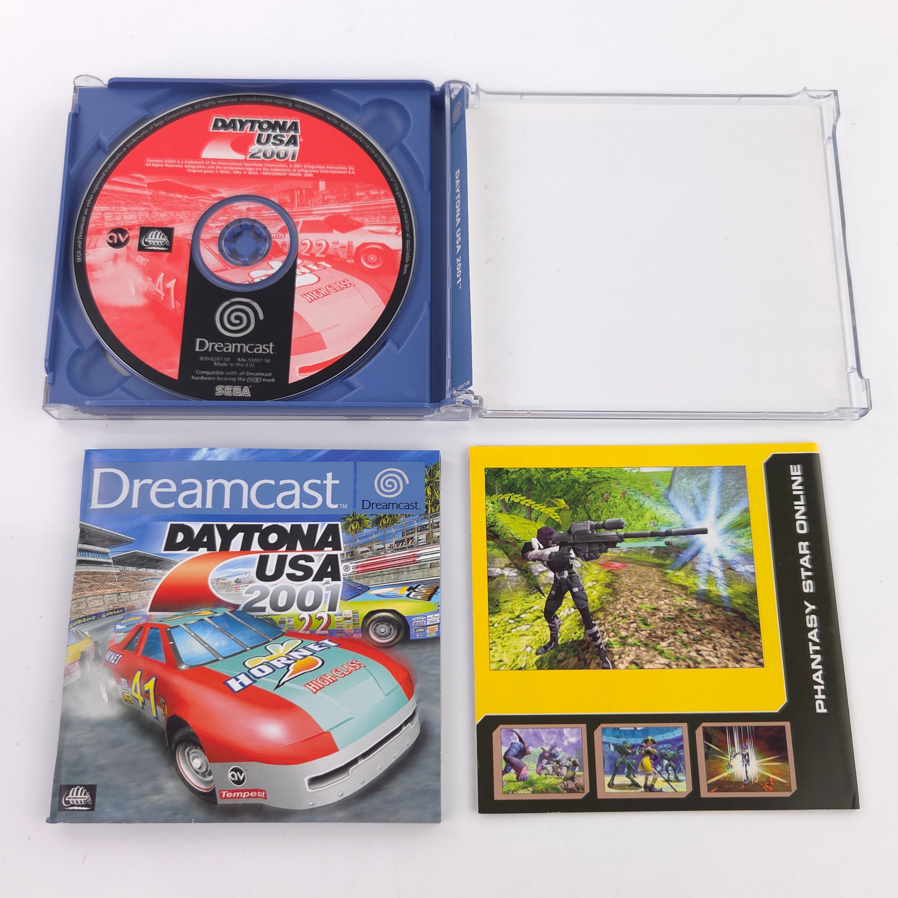 Sega Dreamcast Spiel Daytona USA 2001 CIB PAL EUR OVP