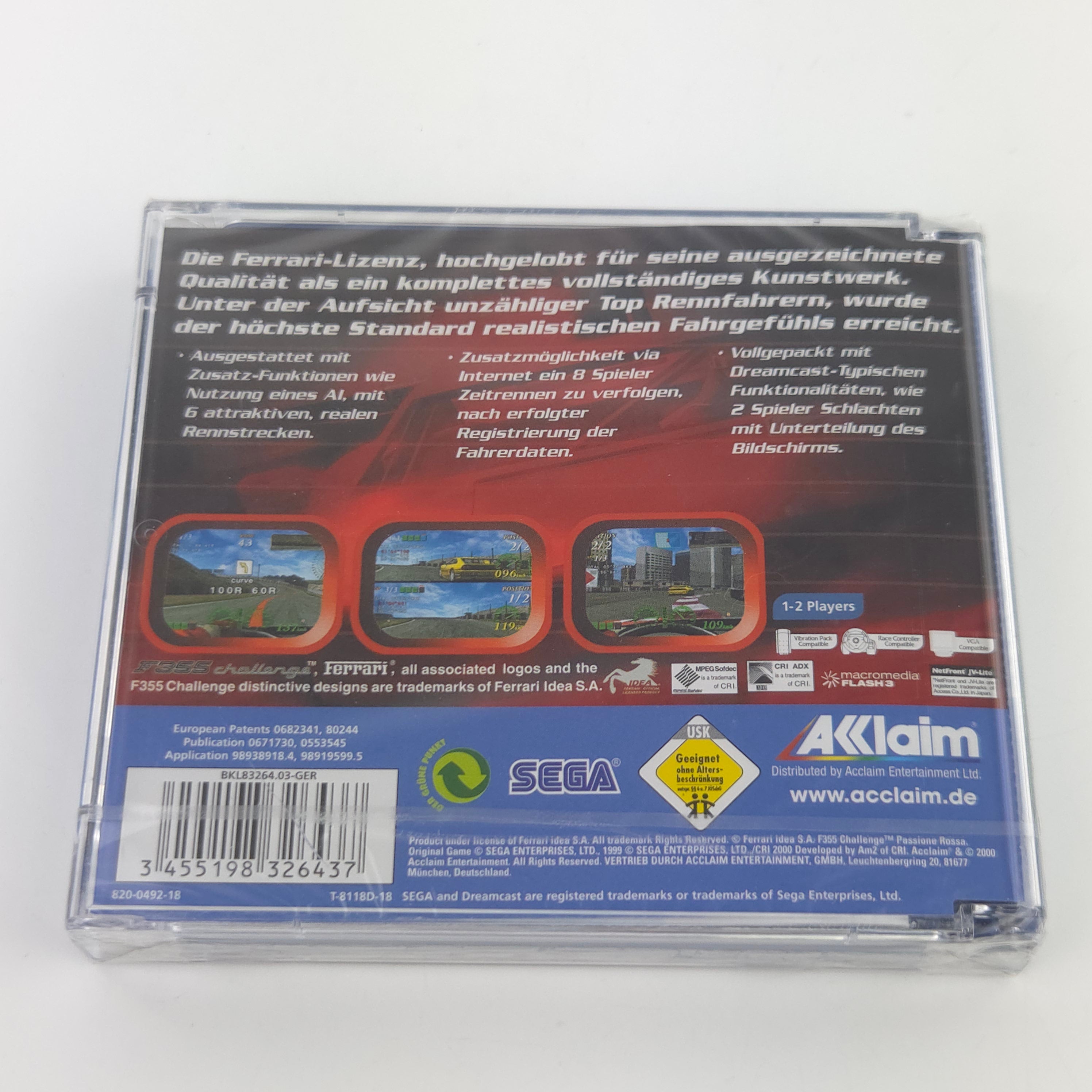 Sega Dreamcast Spiel F355 Challenge Passione Rossa OVP Neu
