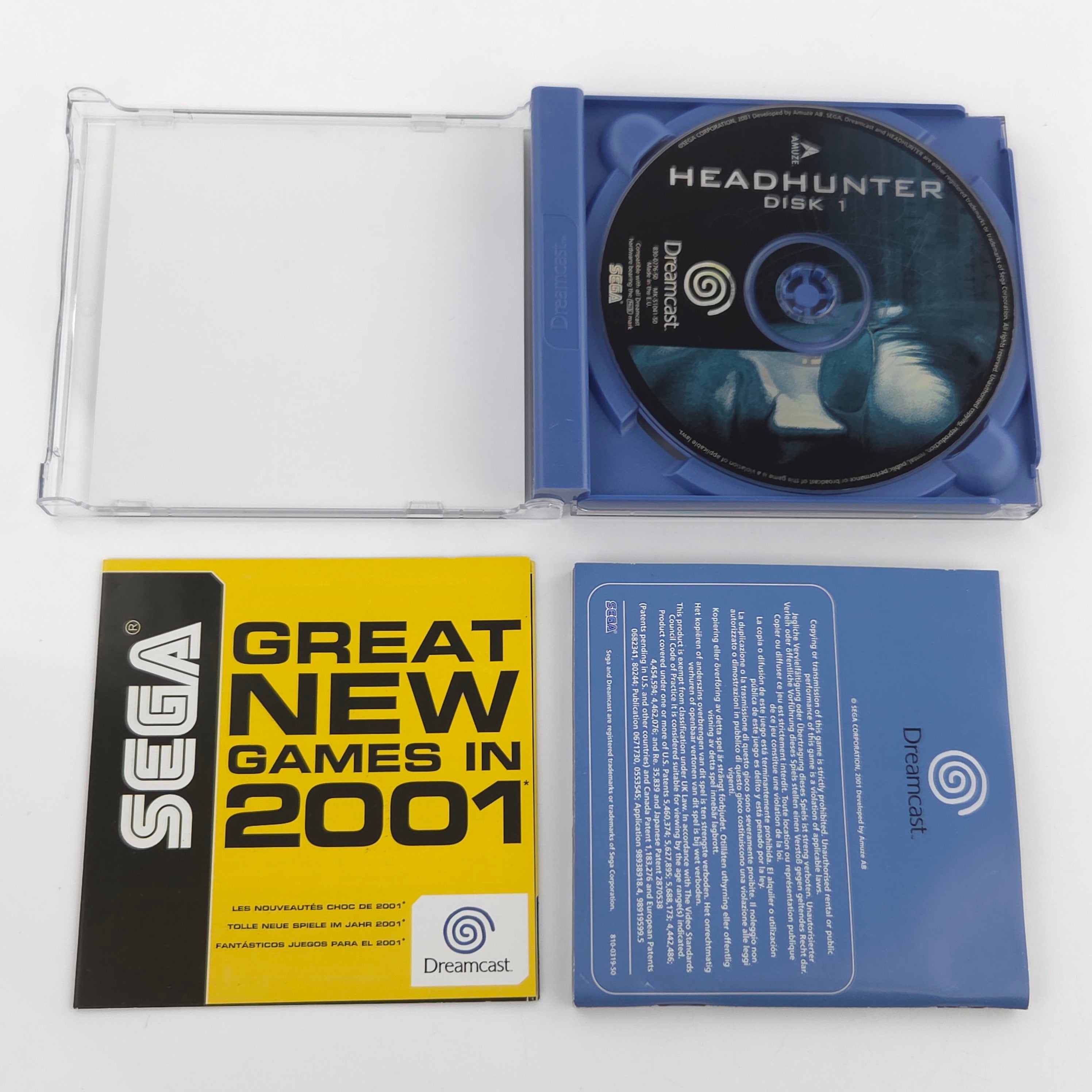 Sega Dreamcast Spiel Headhunter DC OVP PAL CIB