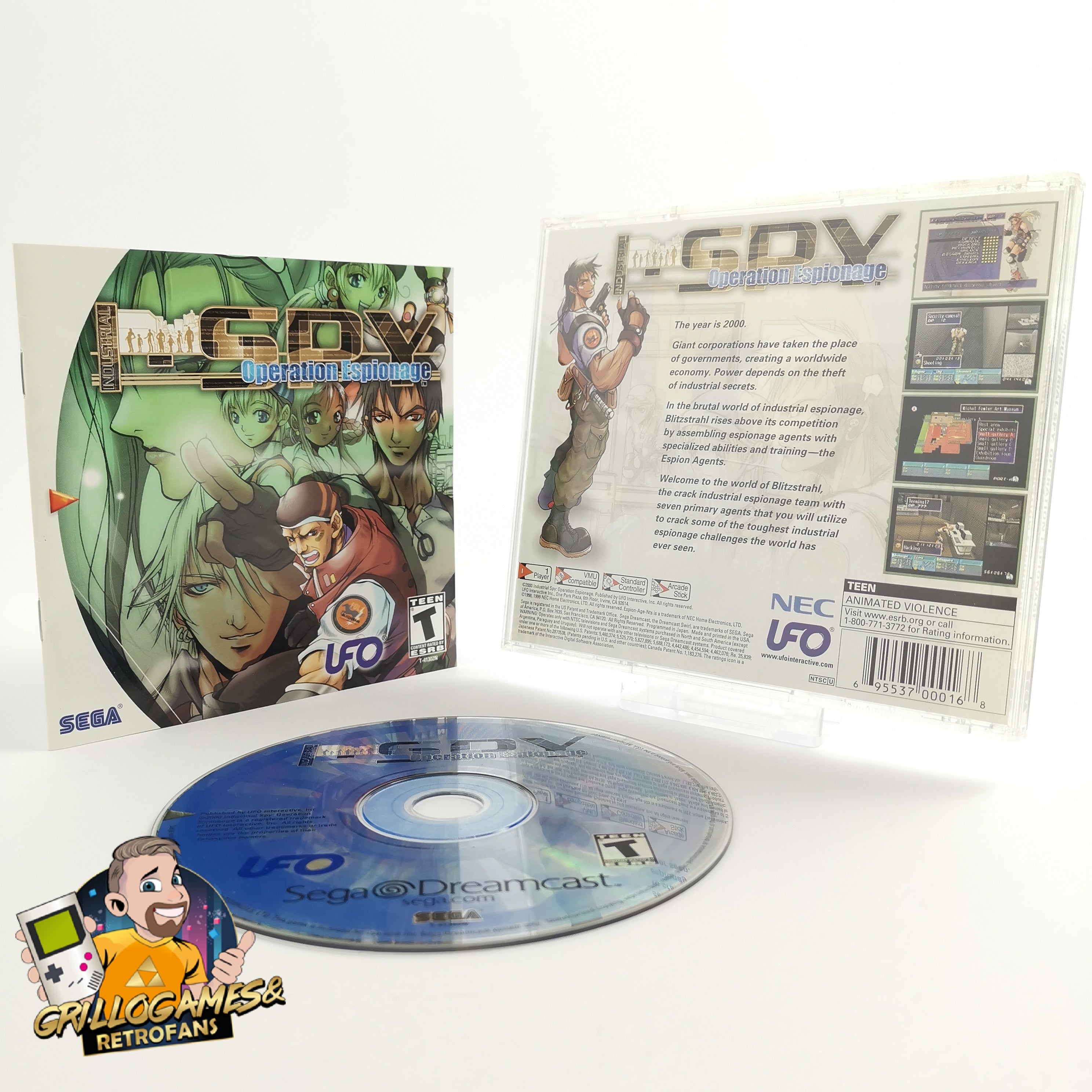 Sega Dreamcast Spiel – Industrial SPY Operation (NTSC-USA OVP)
