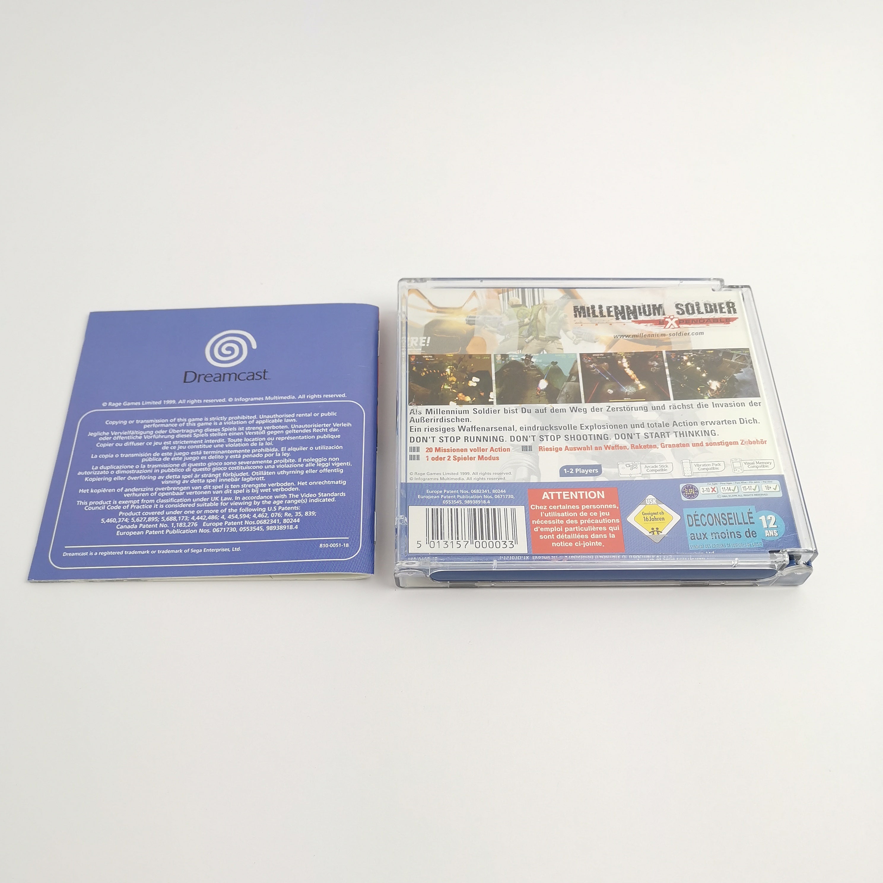 Sega Dreamcast Spiel – Millennium Soldier Expendable PAL OVP