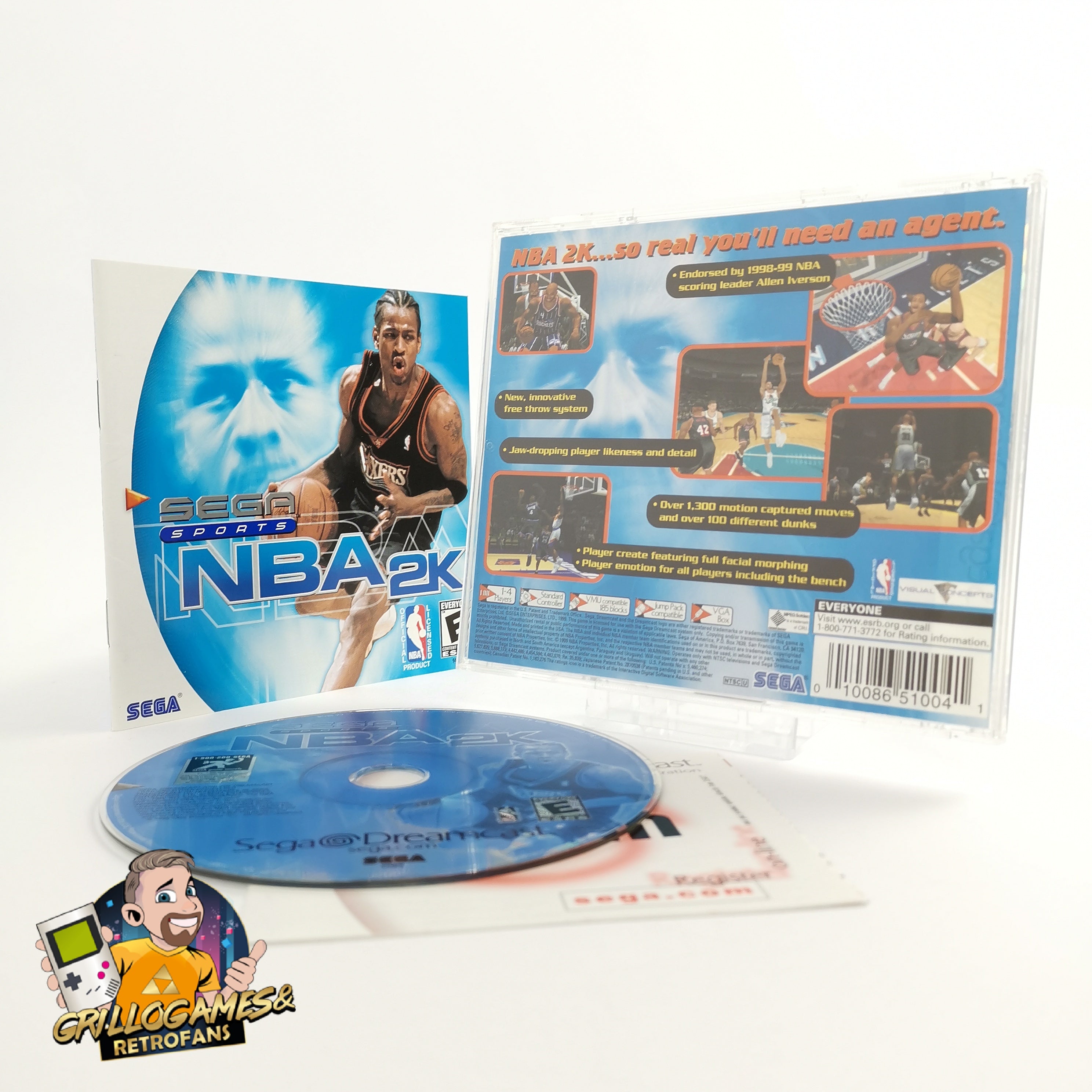 Sega Dreamcast Spiel – NBA 2K Basketball OVP NTSC-USA