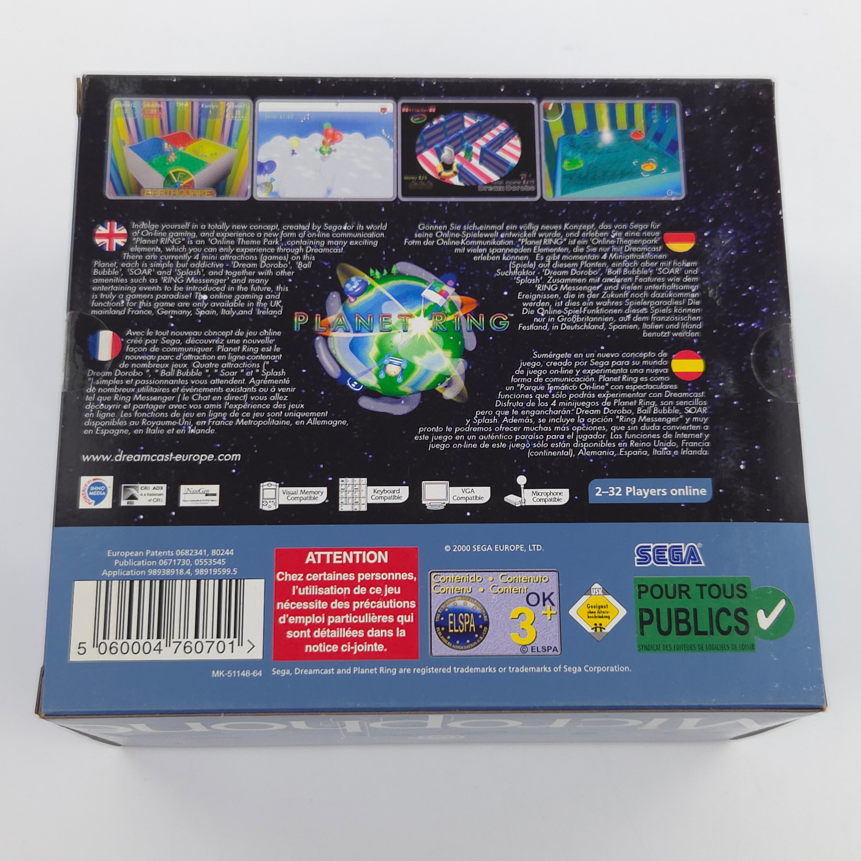 Sega Dreamcast Spiel Planet Ring OVP PAL Neu Sealed DC