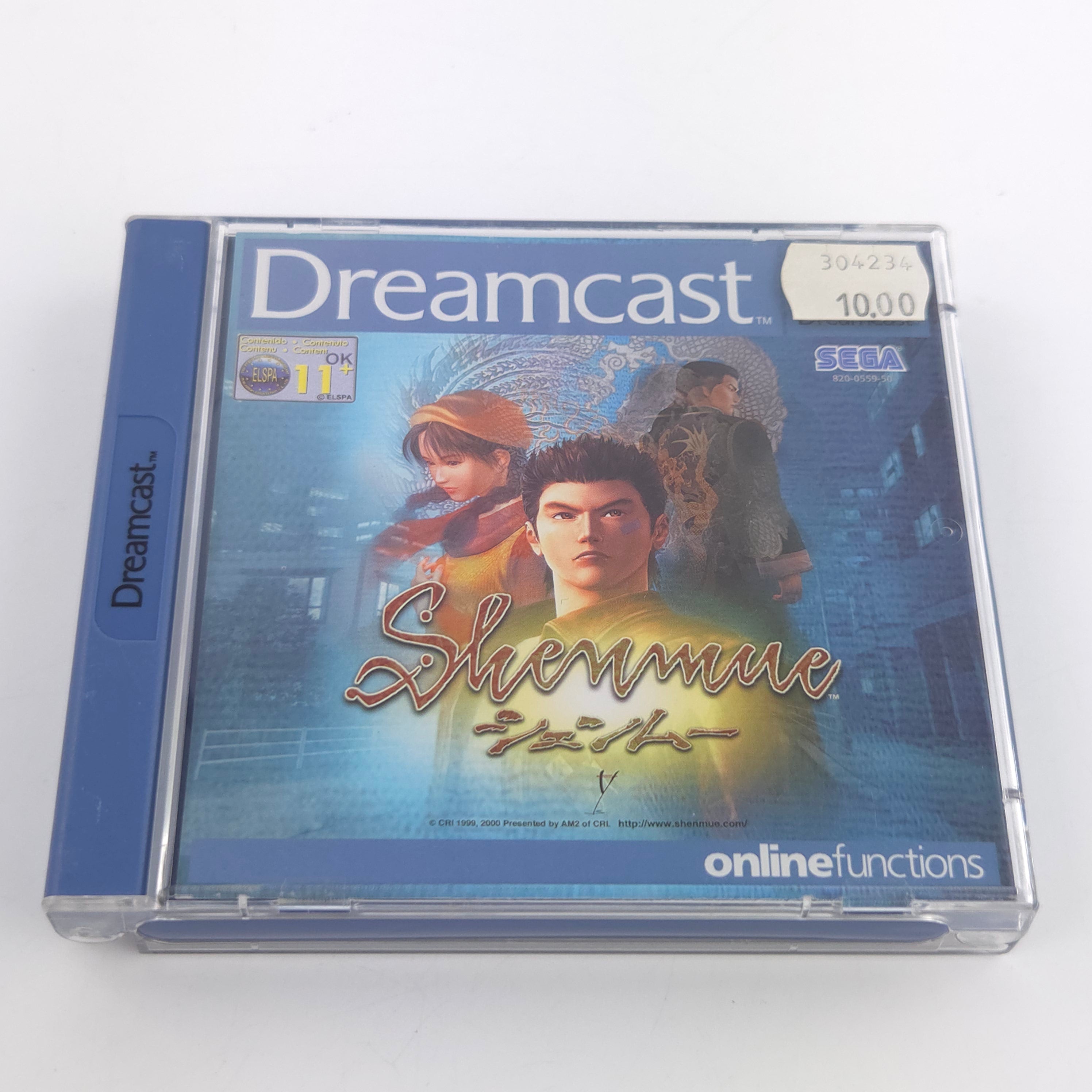 Sega Dreamcast Spiel Shenmue 4 CDs ohne Anleitung PAL