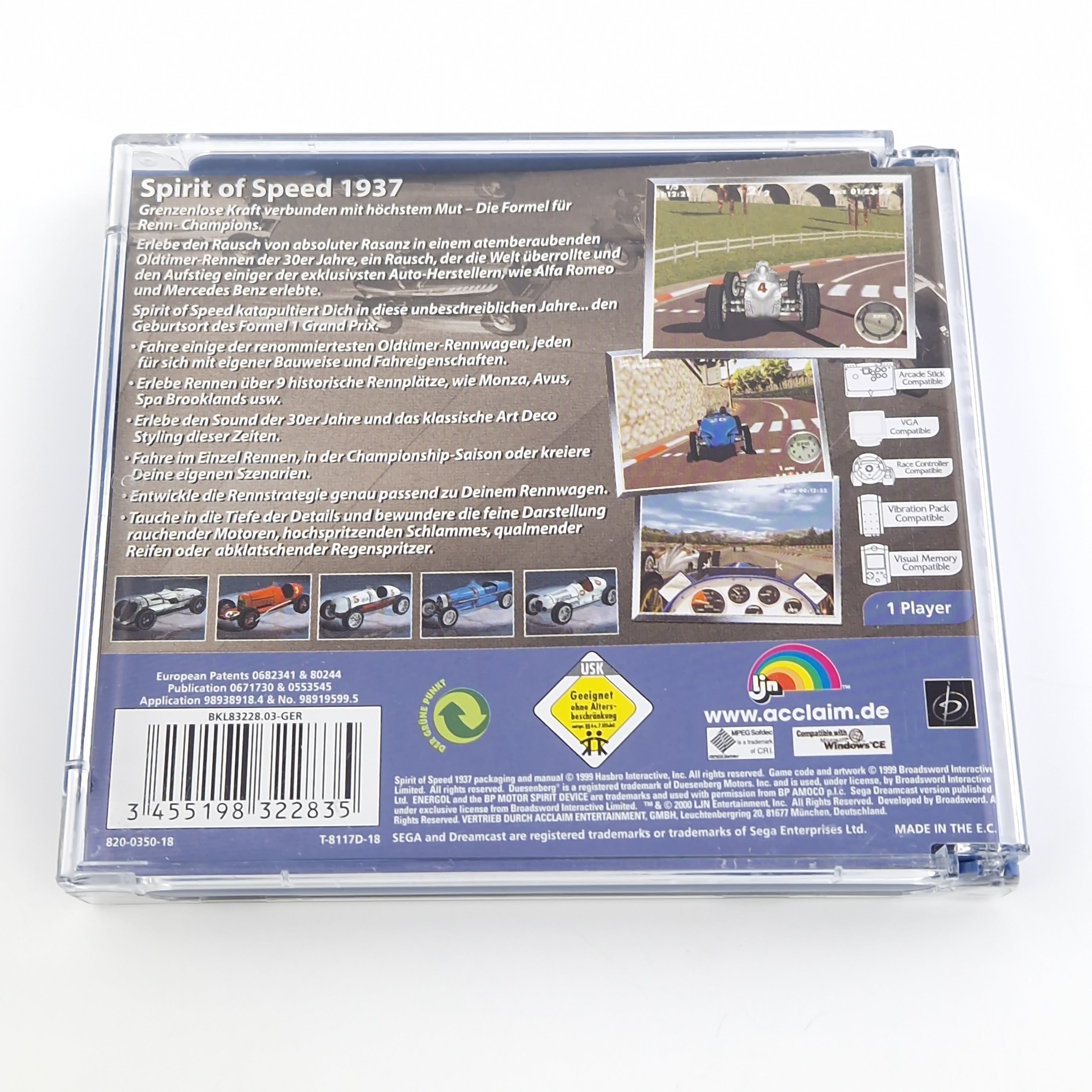 Sega Dreamcast Spiel – Spirit of Speed 1937 (OVP)