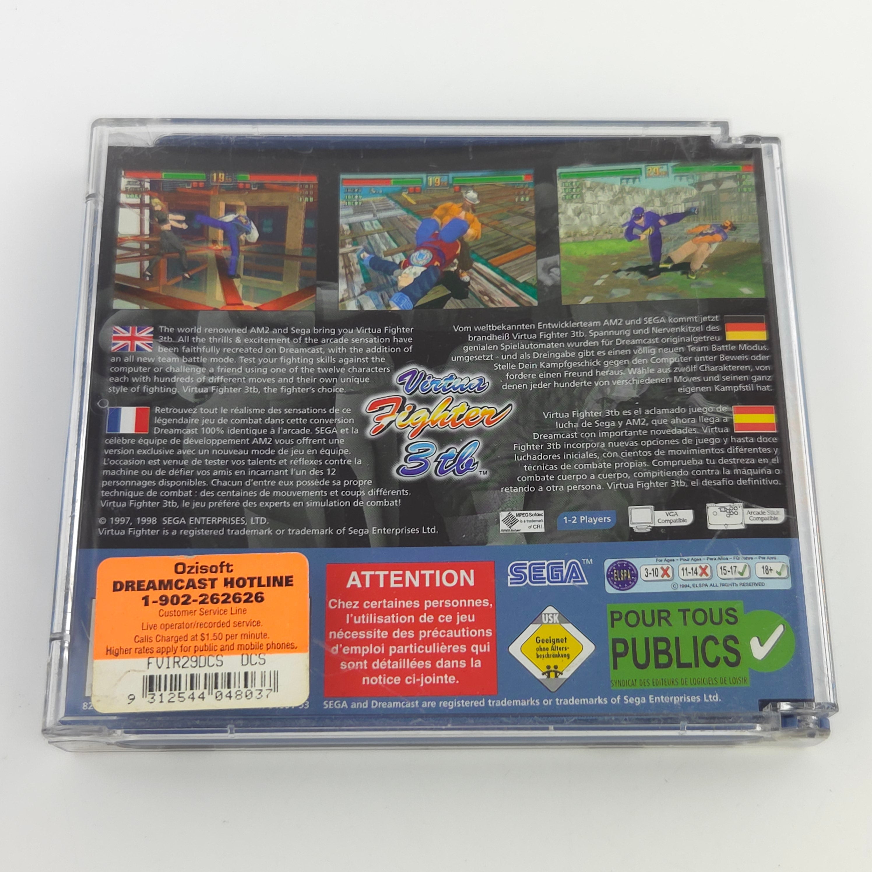Sega Dreamcast Spiel – Virtua Fighter 3tb OVP PAL
