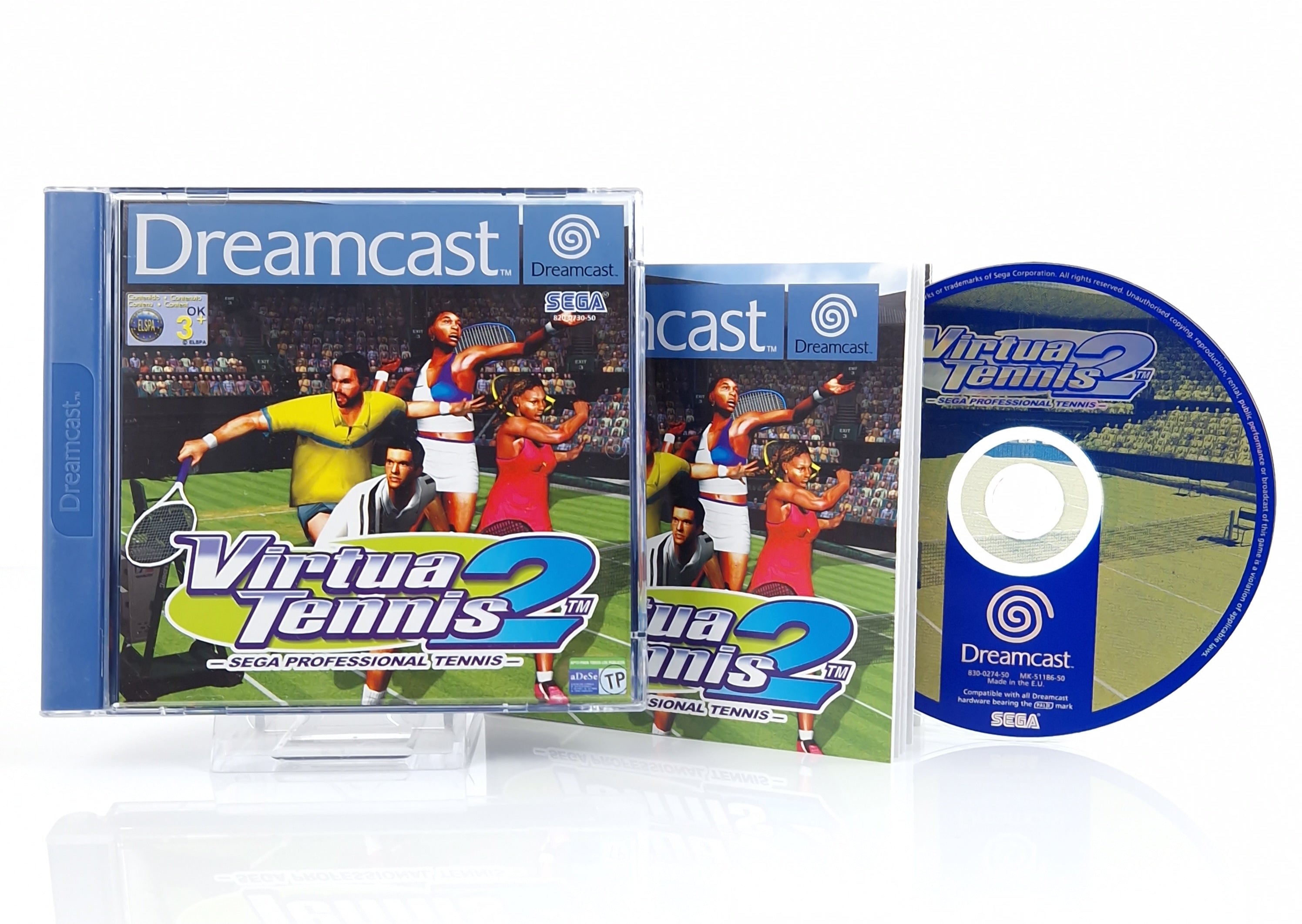 Sega Dreamcast Spiel – Virtua Tennis 2 OVP PAL CIB