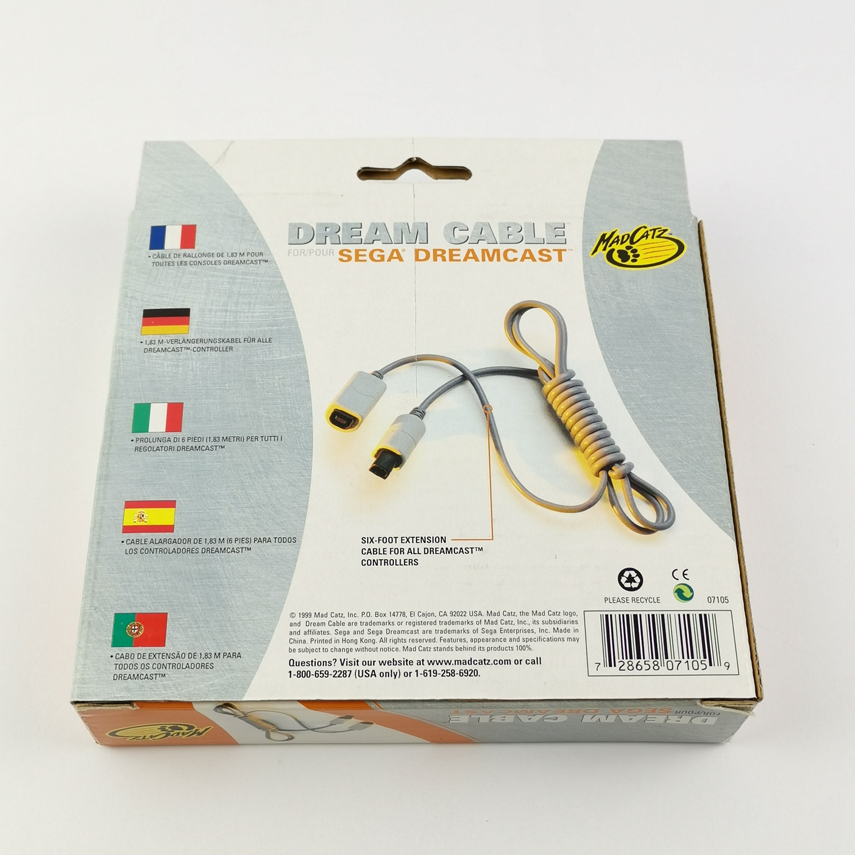 Sega Dreamcast Zubehör: Dream Cable Verlängerung NEU in OVP - Mad Catz NEW