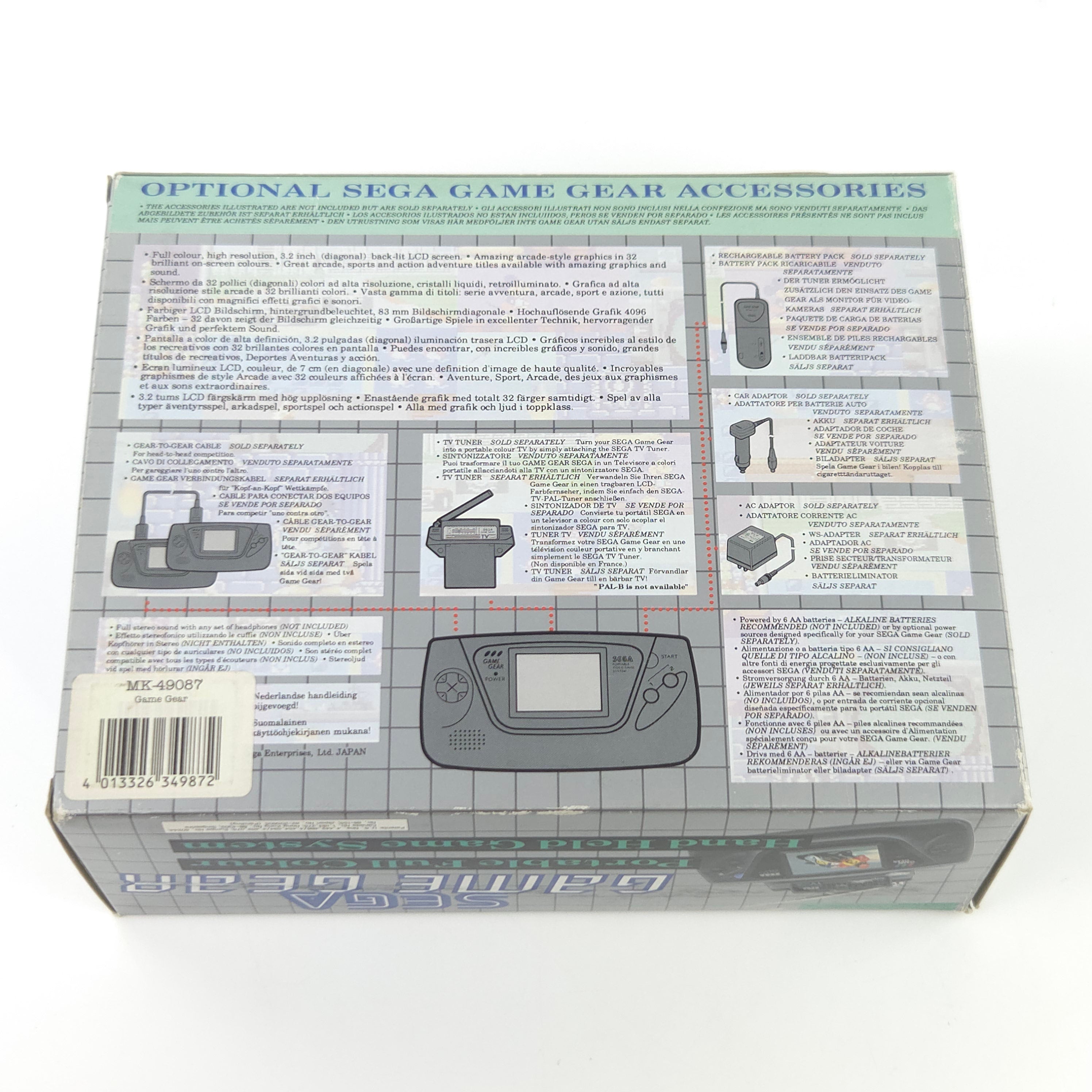 Sega Game Gear Konsole defekt OVP PAL