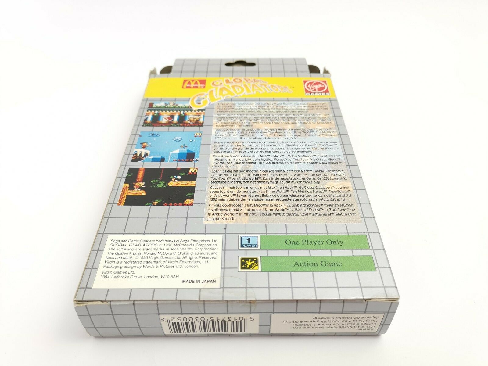 Sega Game Gear Spiel – Global Gladiators OVP PAL