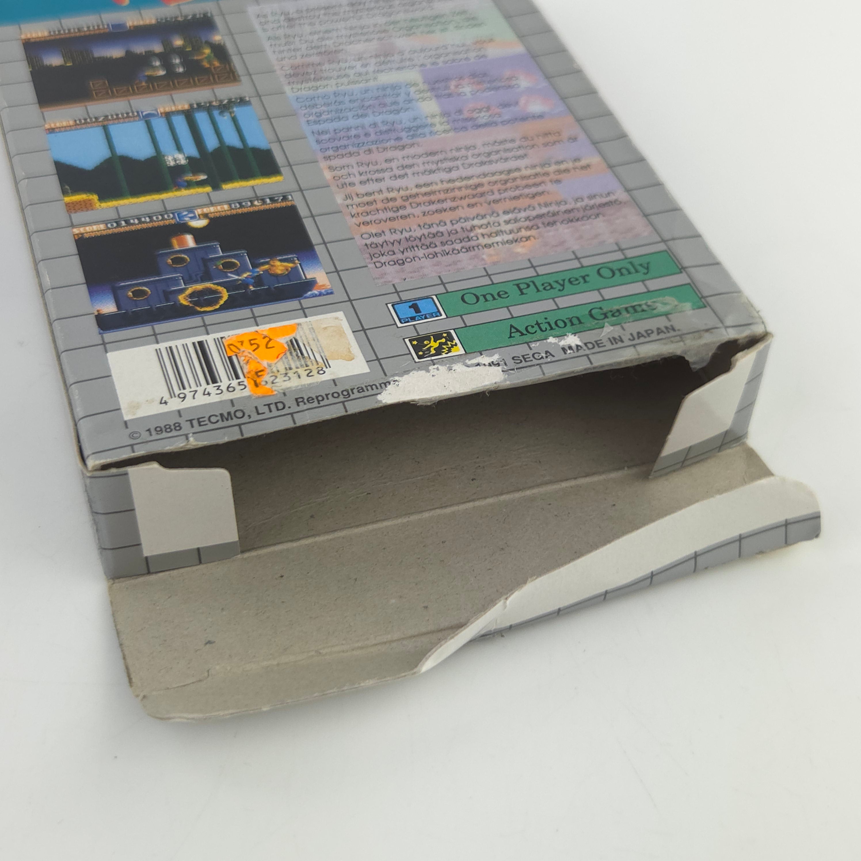 Sega Game Gear Spiel Ninja Gaiden Modul Anleitung OVP PAL