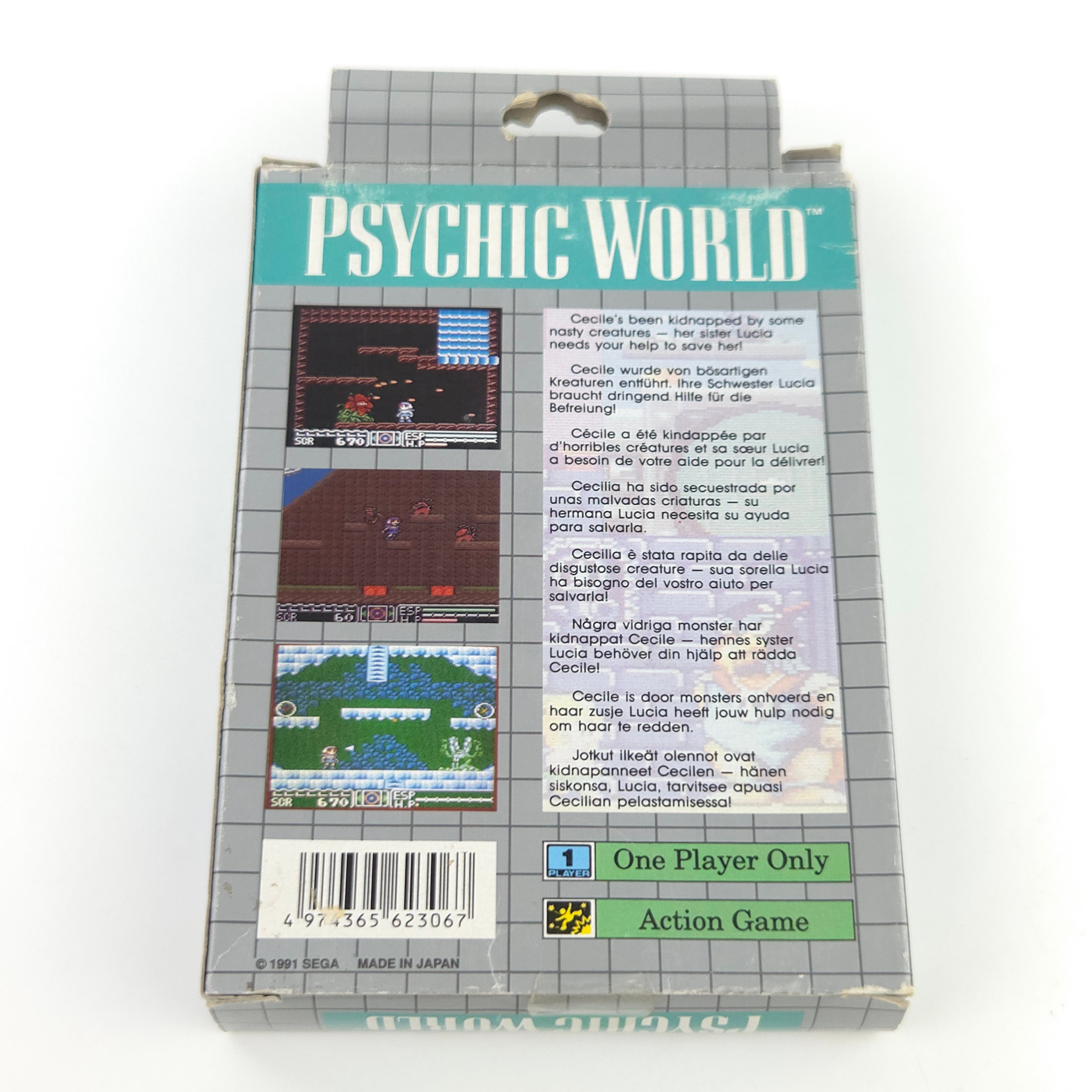 Sega Game Gear Spiel Psychic World OVP PAL