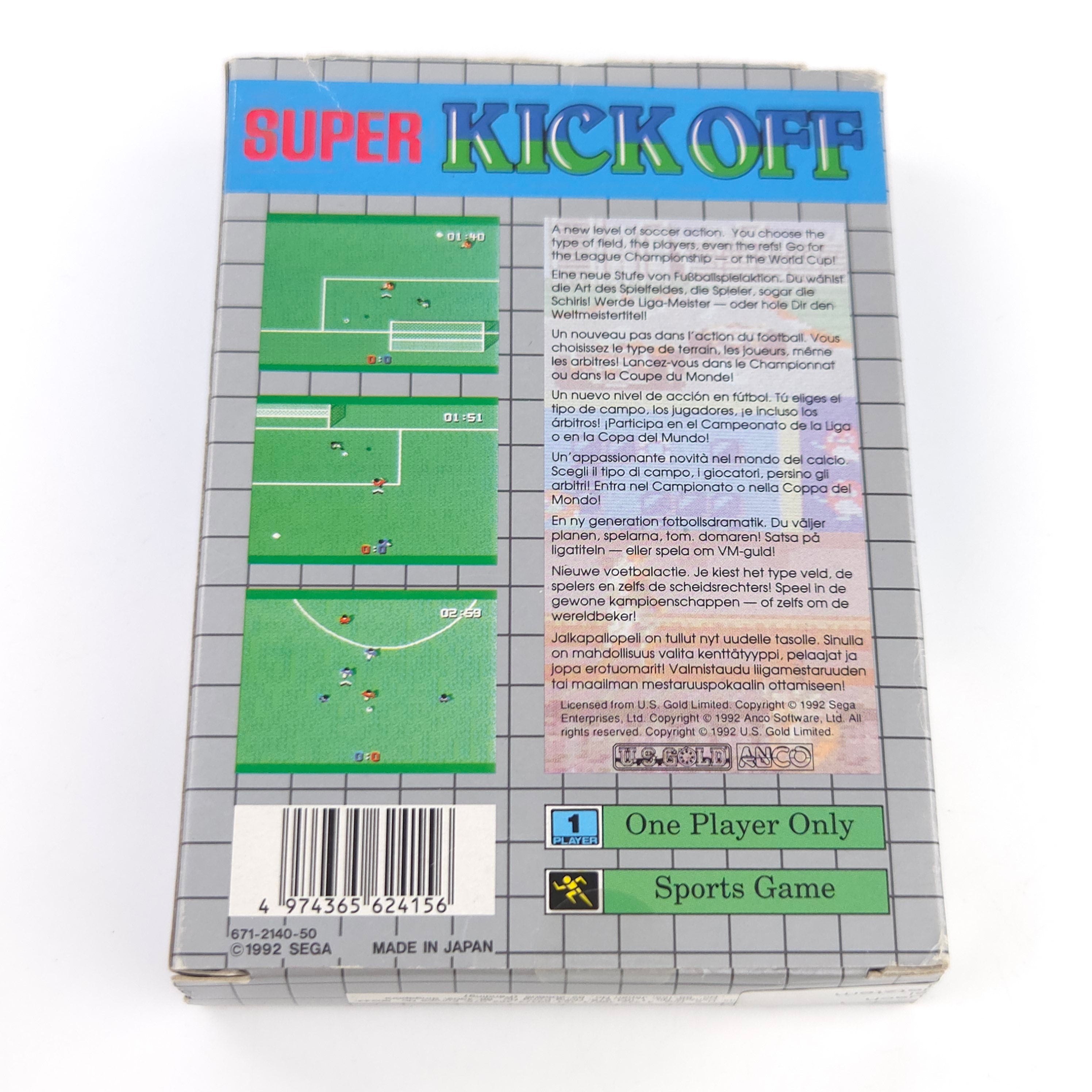 Sega Game Gear Spiel Super Kick Off OVP gebraucht